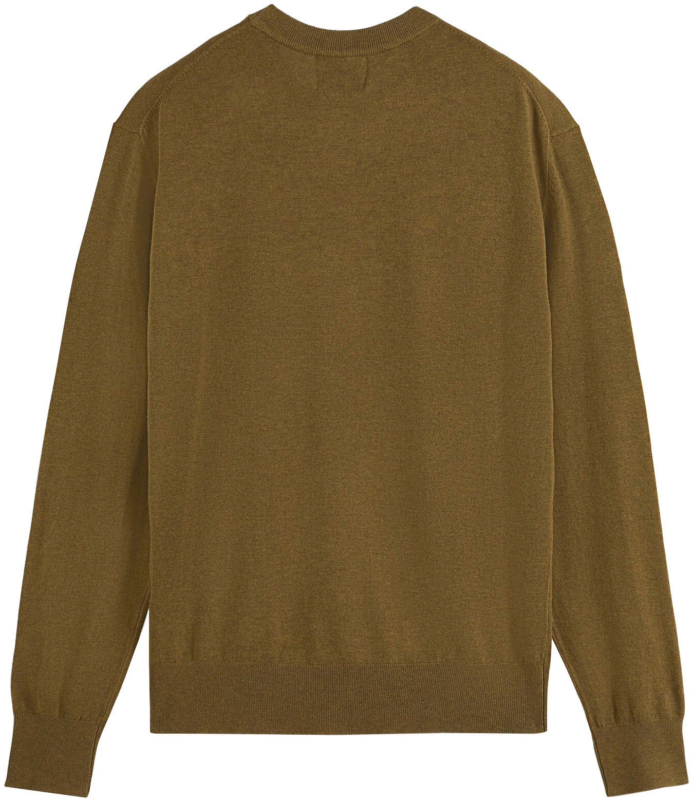 Scotch & Soda Rundhalspullover »Essentials - Ecovero viscose-blend crewneck pullover«, mit kleiner Logo-Stickerei auf der Brust