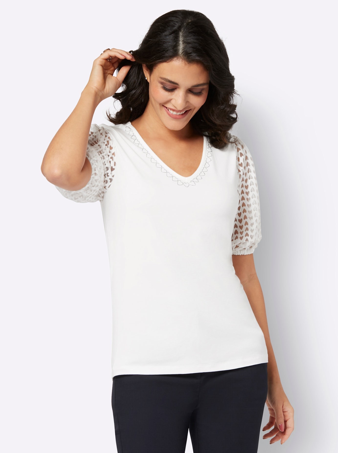 creation L Kurzarmshirt "Shirt" 1 Stk. günstig online kaufen