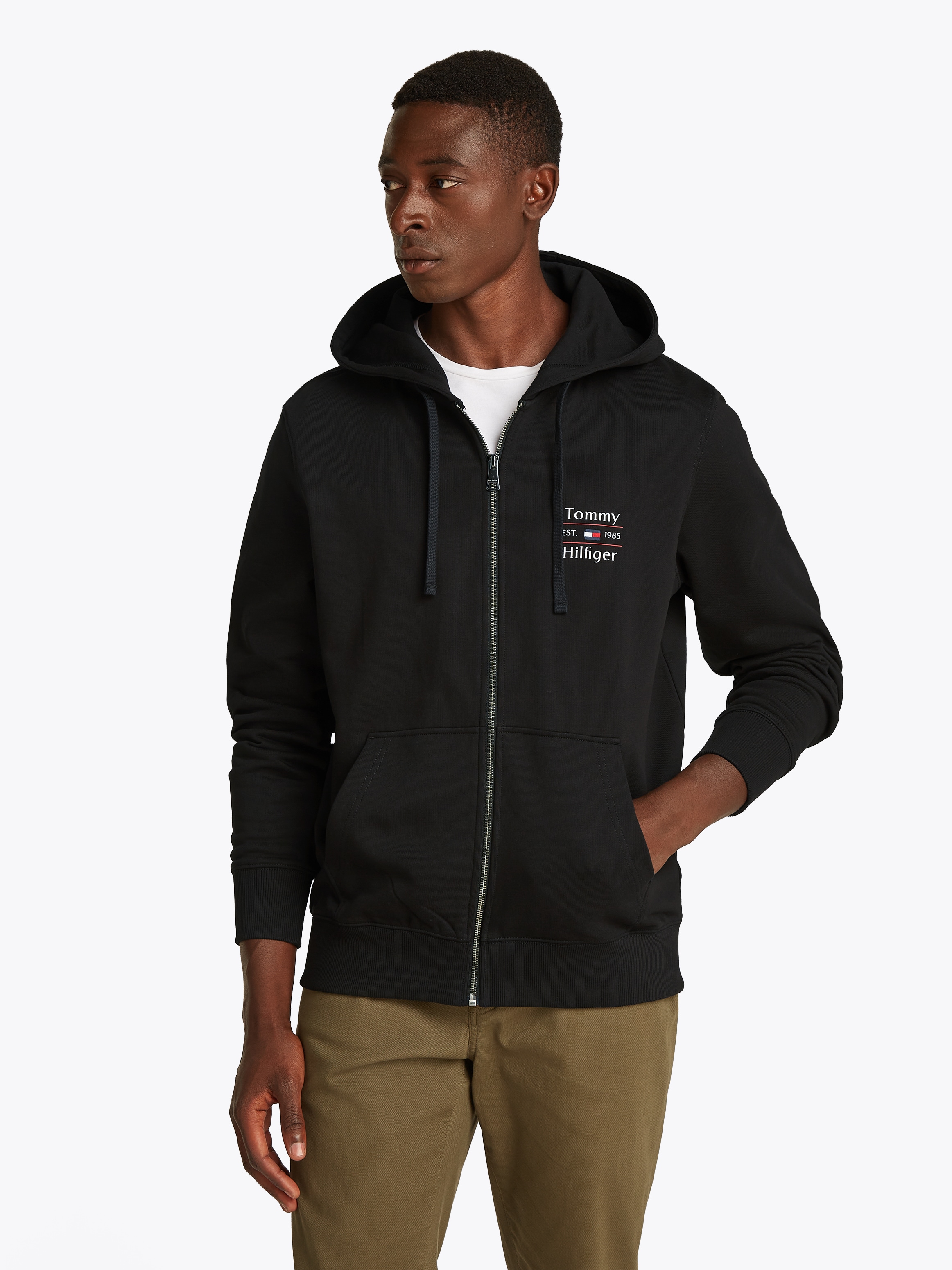 Tommy Hilfiger Kapuzensweatjacke »HILFIGER STACK HOODY ZT«