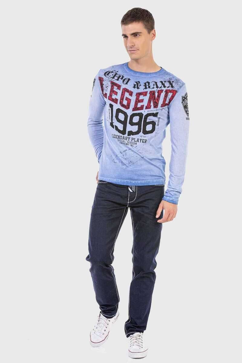 Cipo & Baxx T-Shirt »Sweatshirts«, mit Print und sportlichem Look