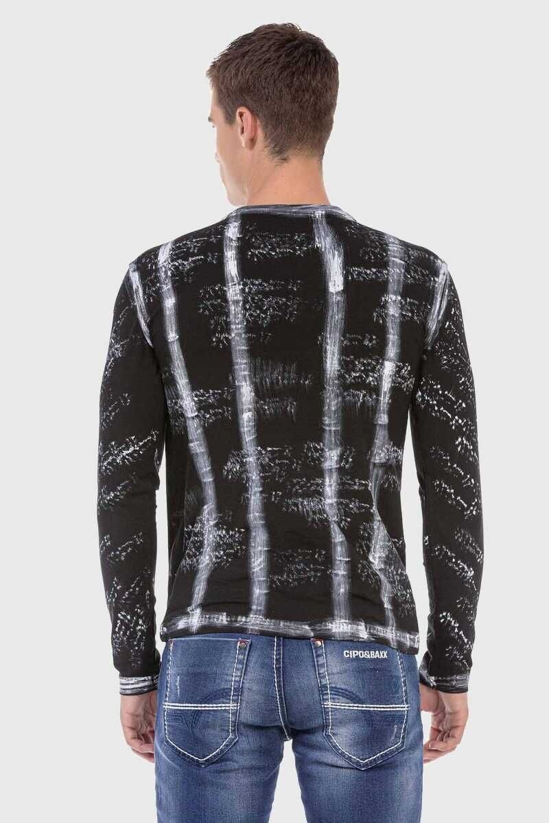 Cipo & Baxx T-Shirt »Sweatshirts«, mit Allover-Muster und Frontprint