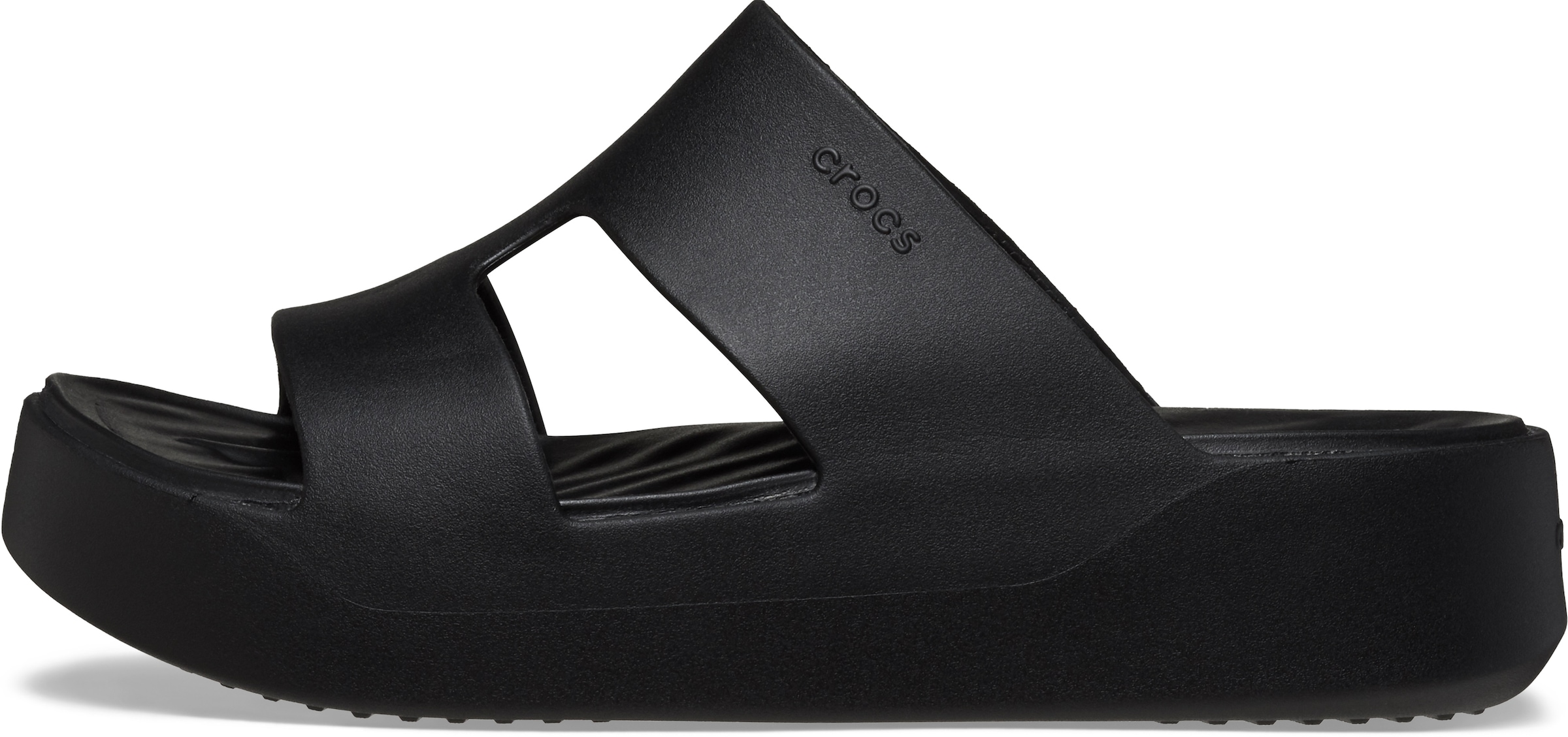 Crocs Badepantolette »Getaway Platform H-Strap«, Sommerschuh, Schlappen, Badeschuh, Poolslides, weiche Innensohle