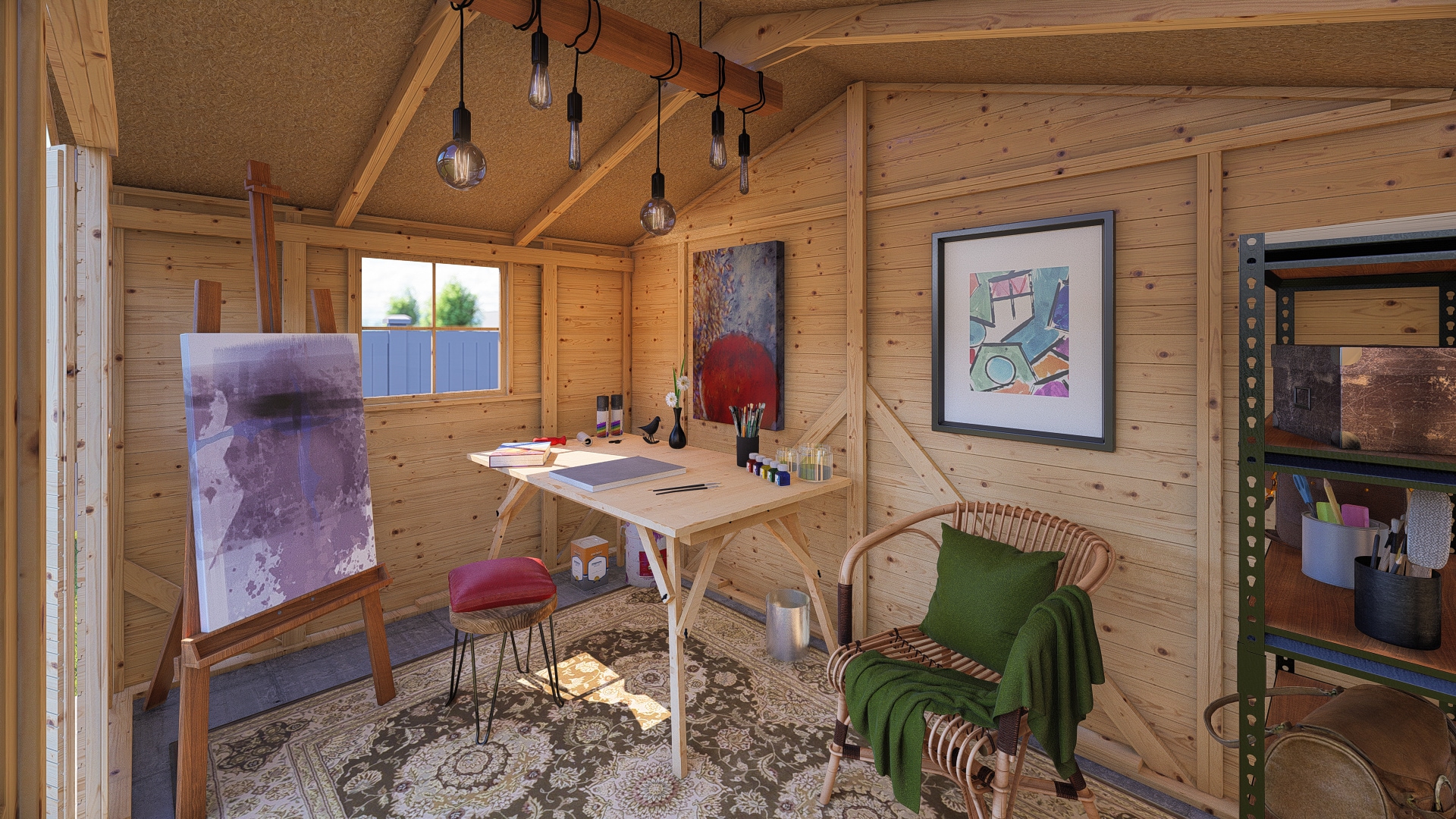 BERTILO Gartenhaus »Workshop 1 naturbelassen«, Großes Gartenhaus aus exakt vorgefertigten Elementen