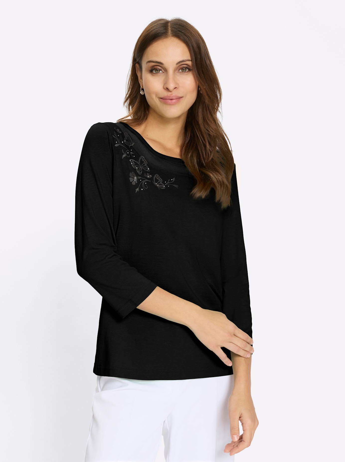 Lady 3/4-Arm-Shirt "Rundhals-Shirt" 1 tlg.