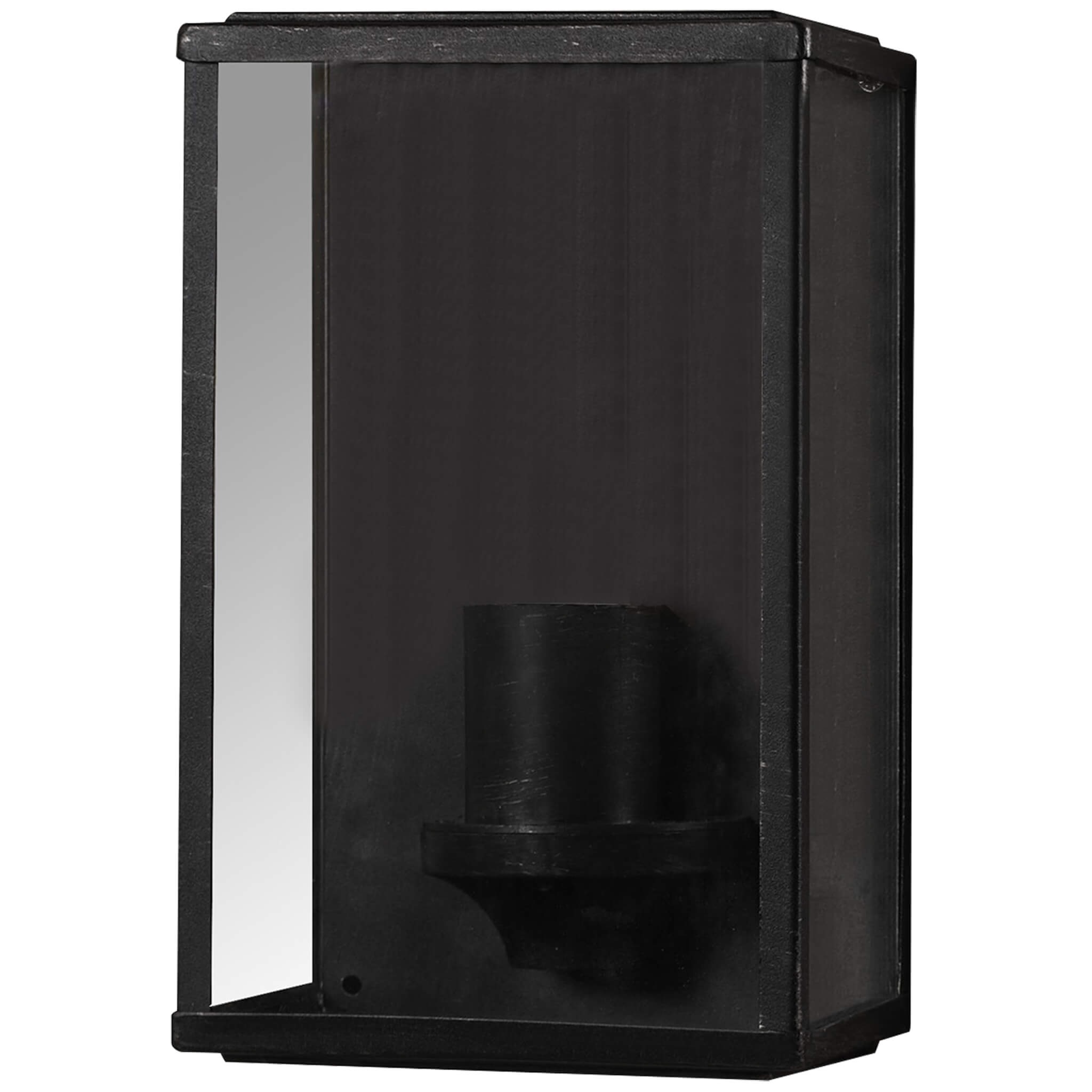 Außen-Wandleuchte SEGULA, B:11cm H:26cm L:16cmschwarz, Leuchten, "Outdoor CLASSIC schwarz", Modernes Design, Edelstahl/Glas klar, schwarz, ohne