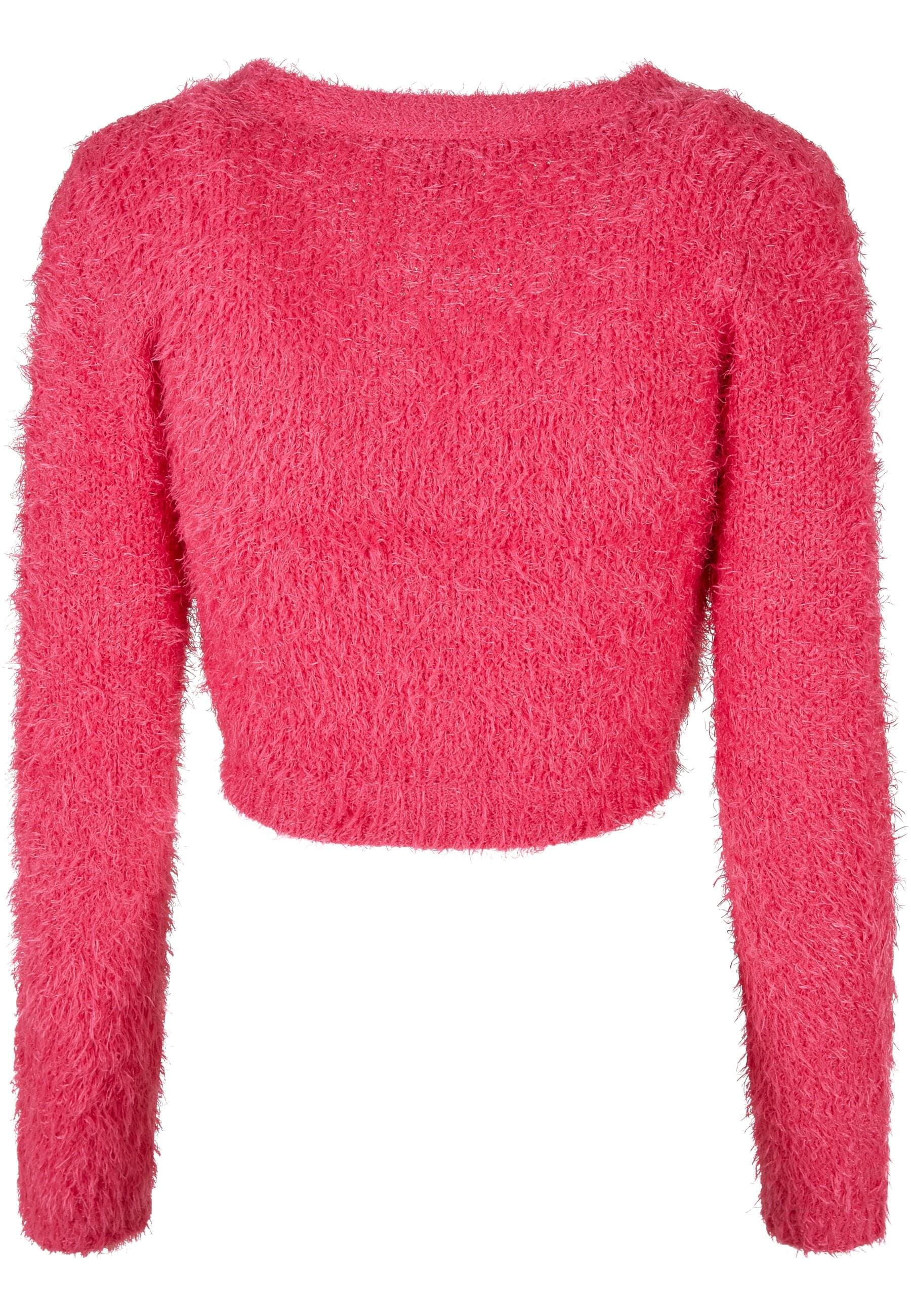 URBAN CLASSICS Strickjacke »Urban Classics Damen Ladies Cropped Feather Cardigan«