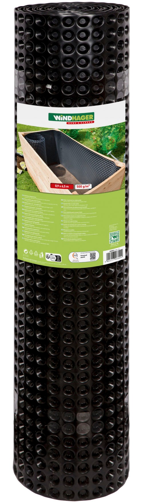 Windhager Hochbeet »Noppenfolie reißfest und langlebig« Abdeckung zuschneidbar, Hochbeet Plane 0,9 x 6,5 m