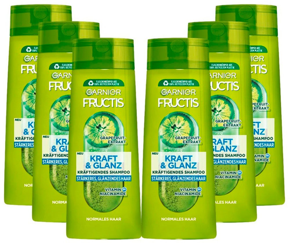 GARNIER Kinder Haarshampoo "Garnier Fructis Kraft & Glanz Shampoo", 1.500ml, grün, Haarpflegemittel, Stärkt das Haar und verleiht Glanz