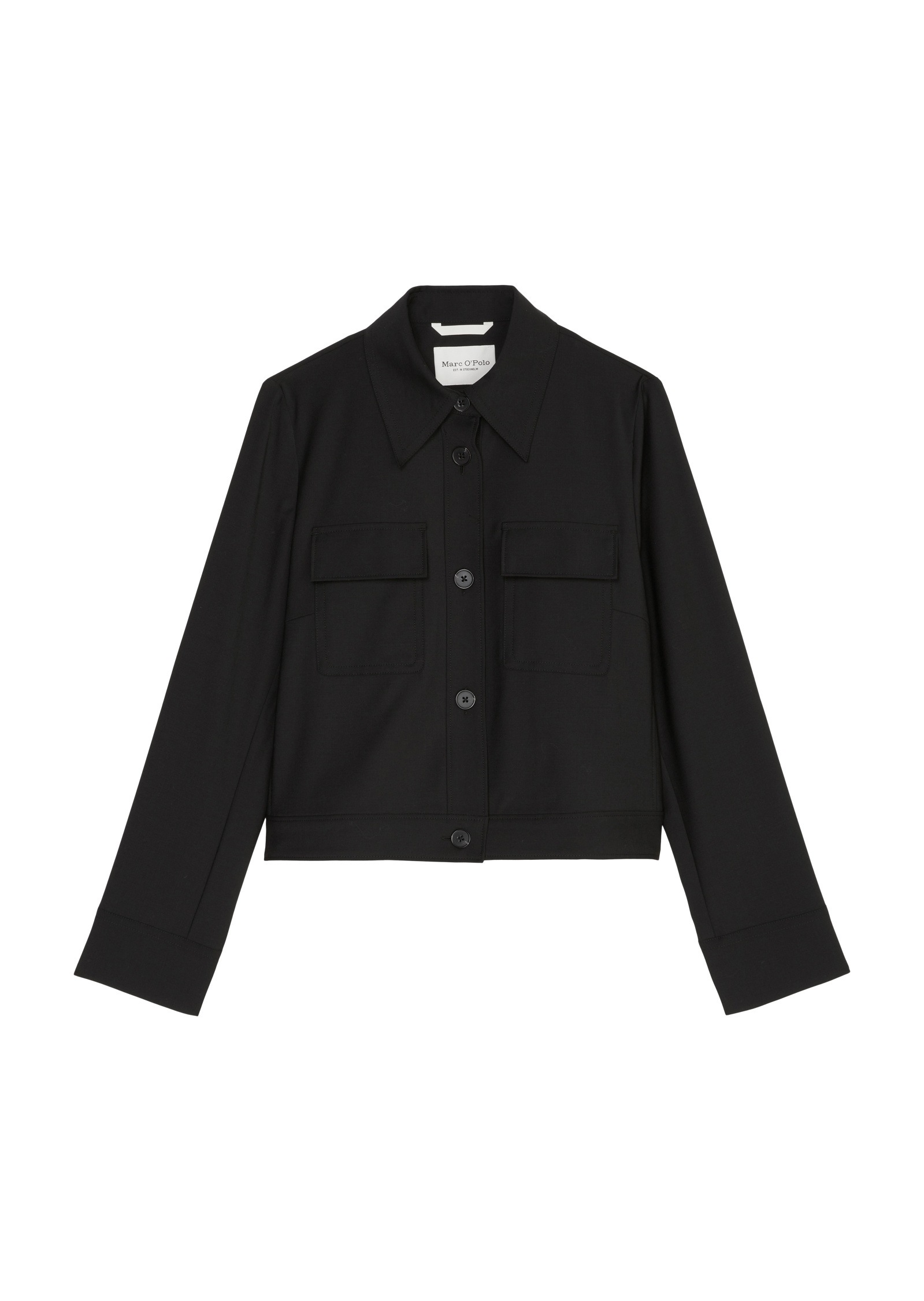 Marc O'Polo Kurzjacke »aus Wolle-Mix-Stretch«, ohne Kapuze