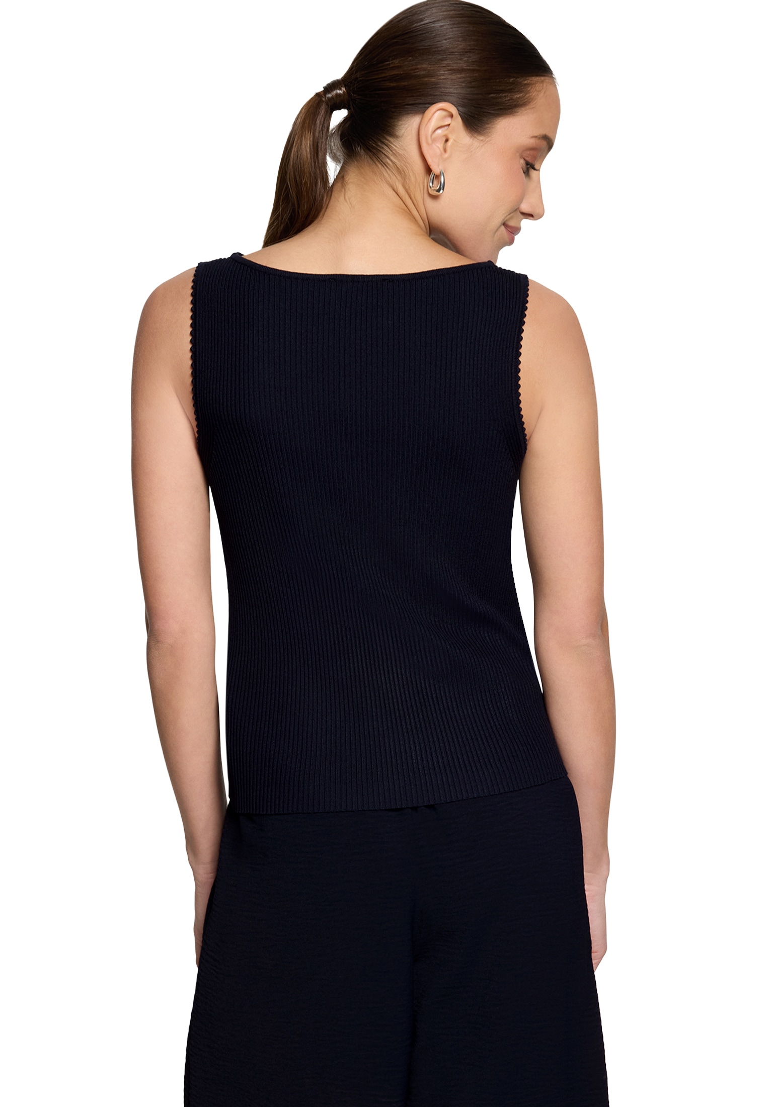 Zero Stricktop »Damen ohne Arm« mit Wellenkante