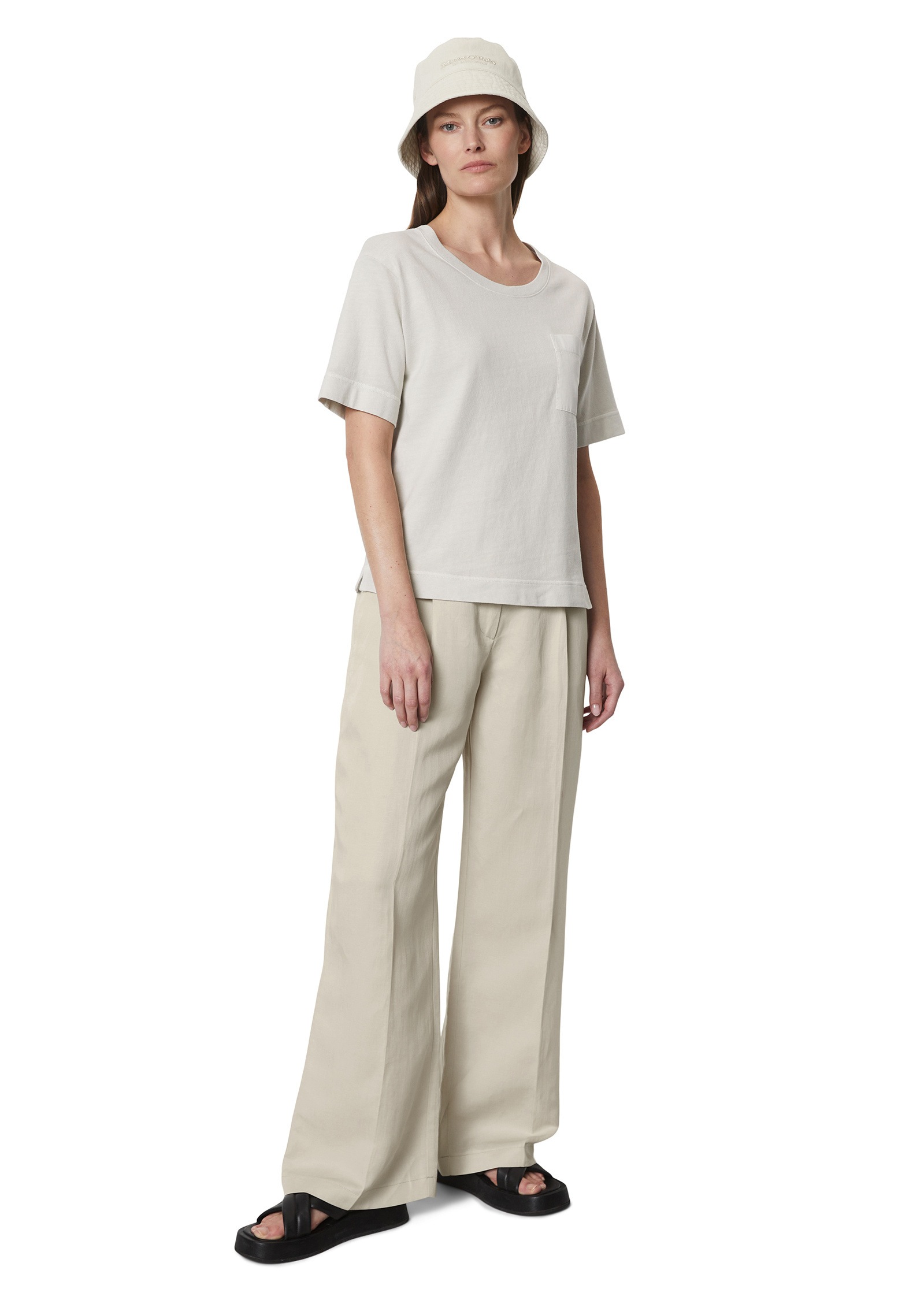 Marc O'Polo T-Shirt »mit aufgesetzter Satin-Tasche«
