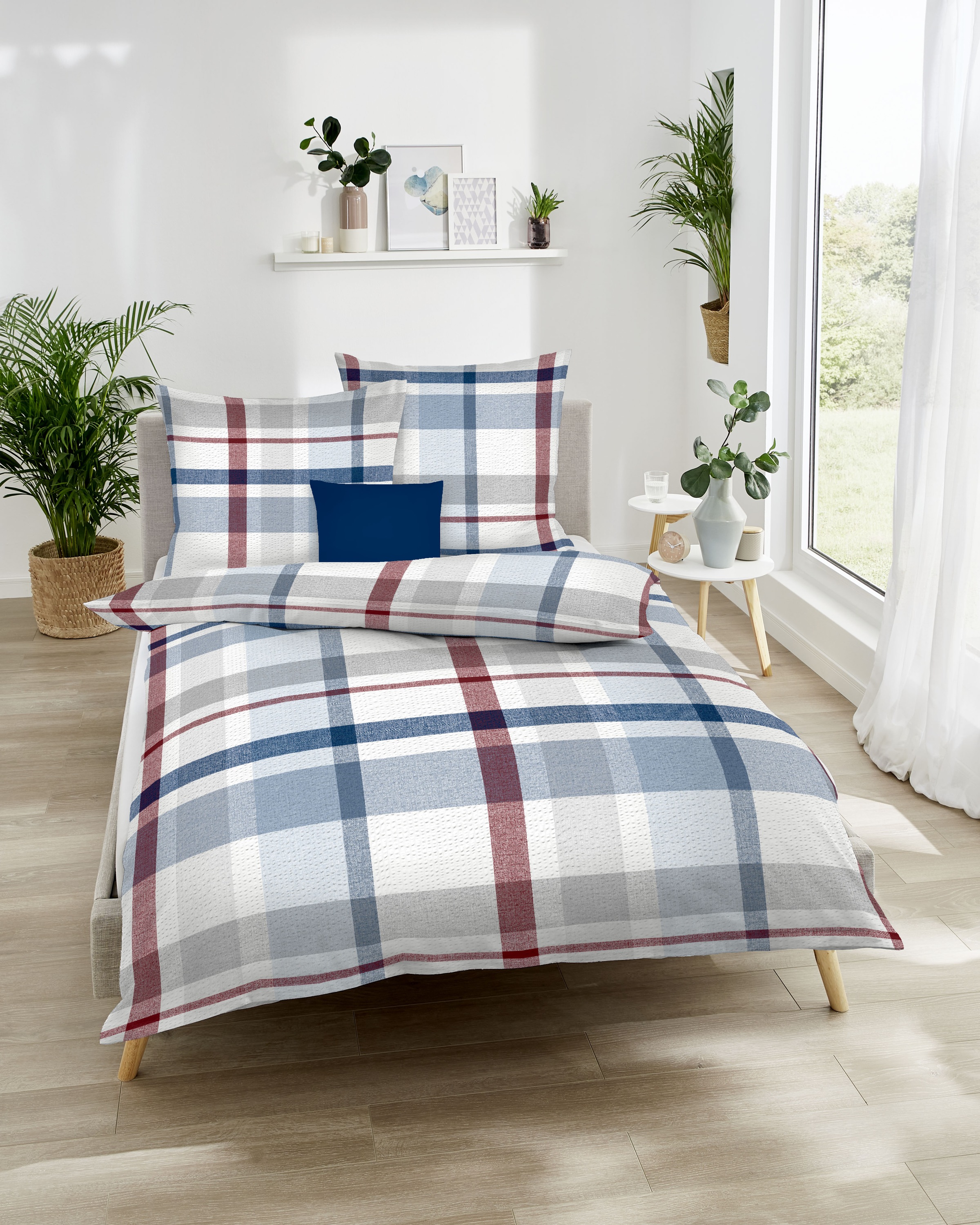 Kaeppel Bettwäsche "Madras Karo" 2 Stk. tlg. Mit Karomuster günstig online kaufen