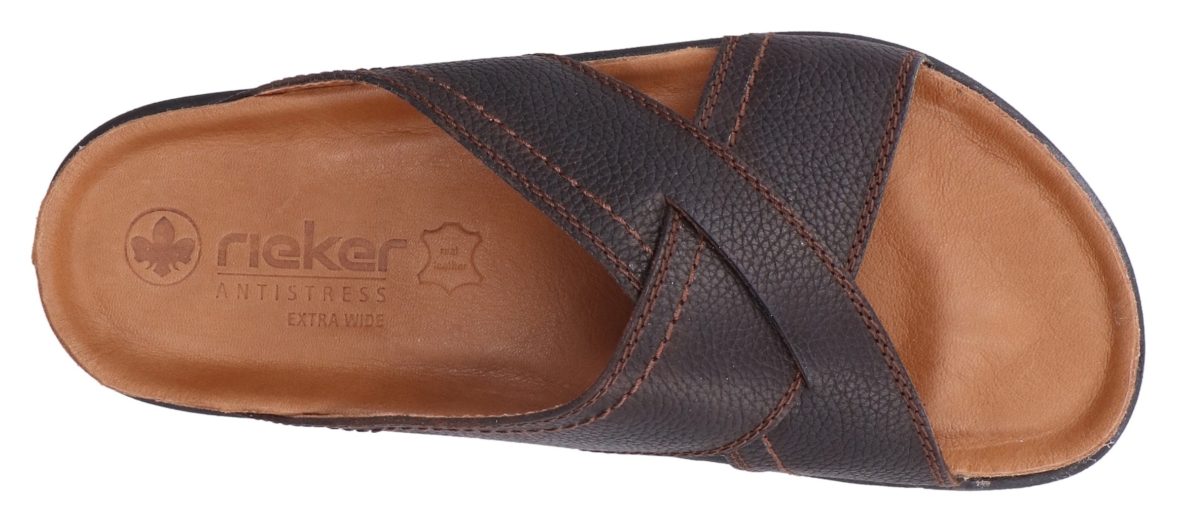Rieker Pantolette, Sommerschuh, Strandschuh, Hausschuh mit Fußbett
