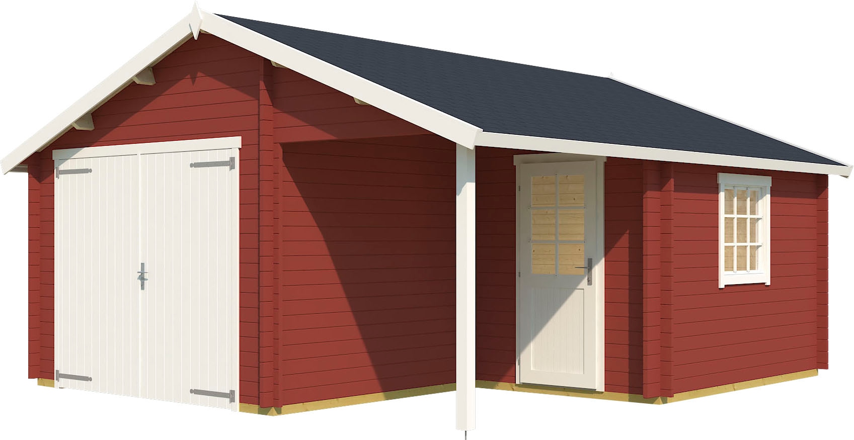 LASITA MAJA Garage »Nevis«, (Set, BAUR Holztor + Rechnung zusätzliche Garage Eingang), | Mit per