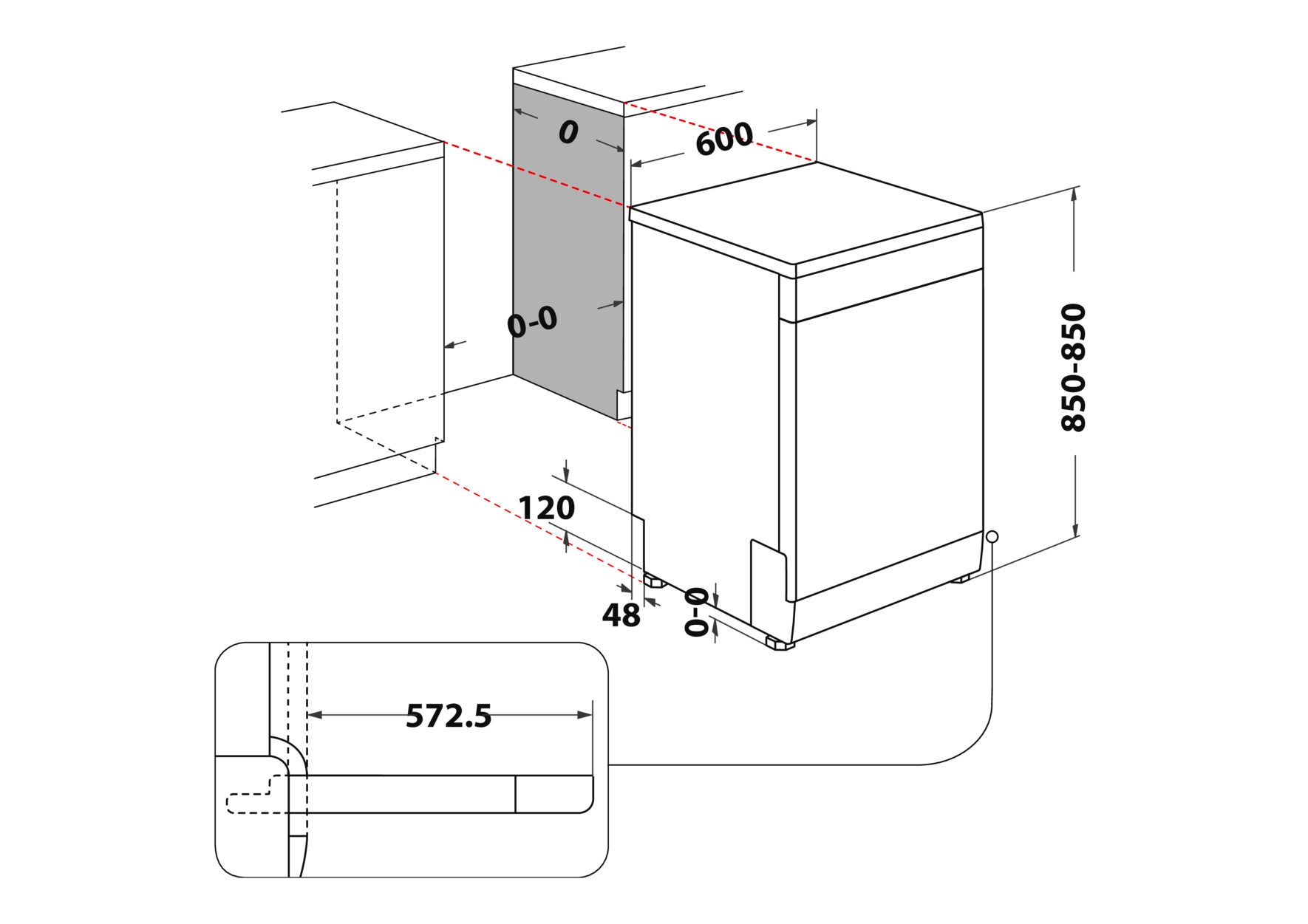 Privileg Standgeschirrspüler »P0F ECO 2D541 S« 14 tlg. Maßgedecke Automatisches Türöffnungssystem mit Auto Door