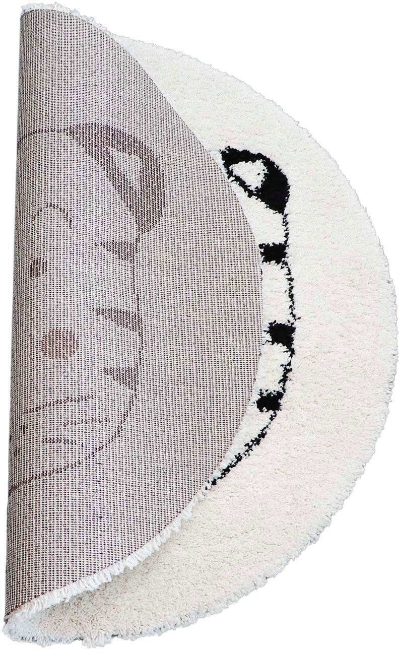 Primaflor-Ideen in Textil Kinderteppich »NOMAD - Whiter Tiger«, rund, 35 mm Höhe, Hochflor, Motiv Tiger, weich & kuschelig, Kinderzimmer