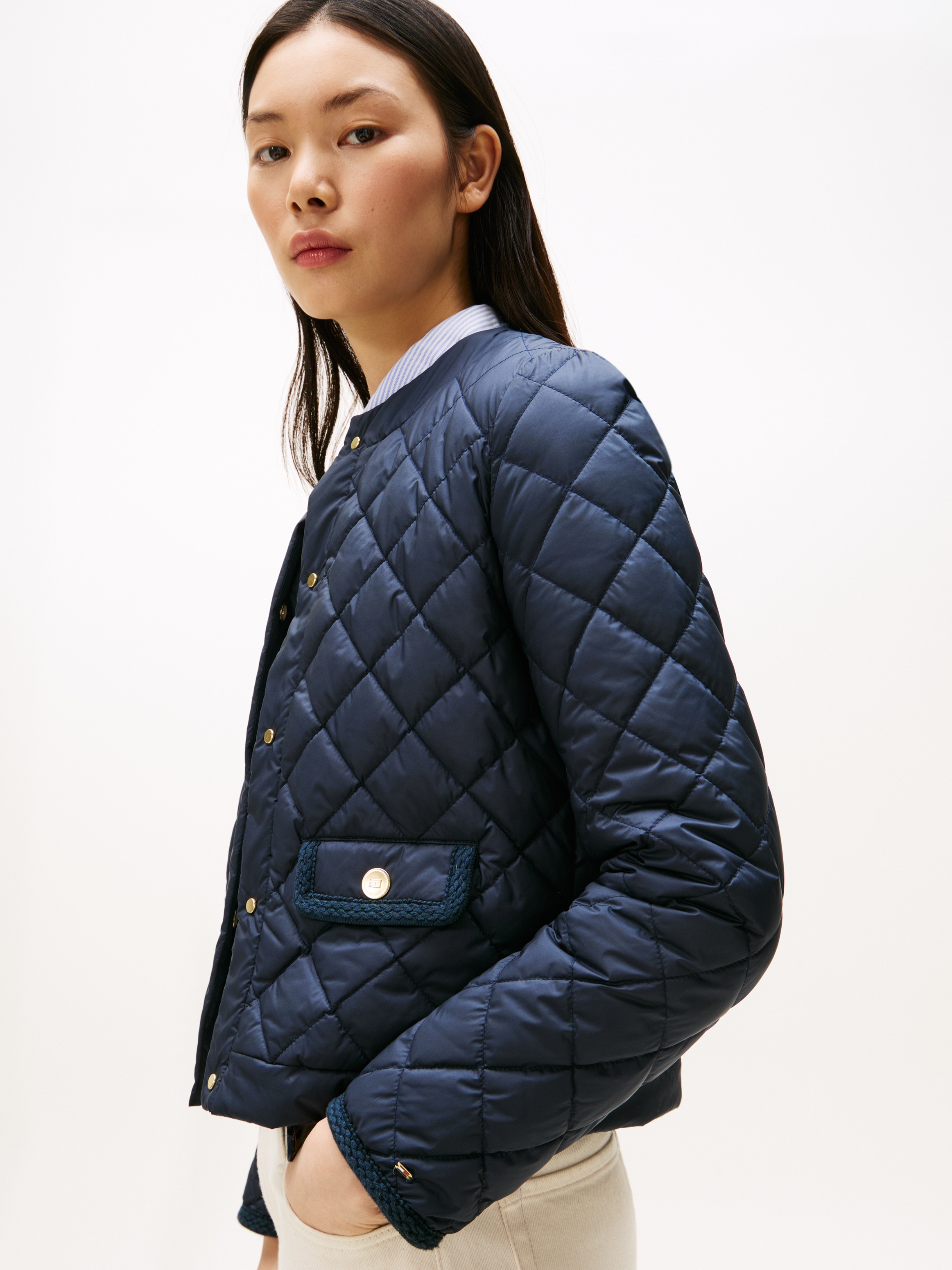Tommy Hilfiger Steppjacke "G/BUTTON QUILTED REG LADY JACKET" günstig online kaufen
