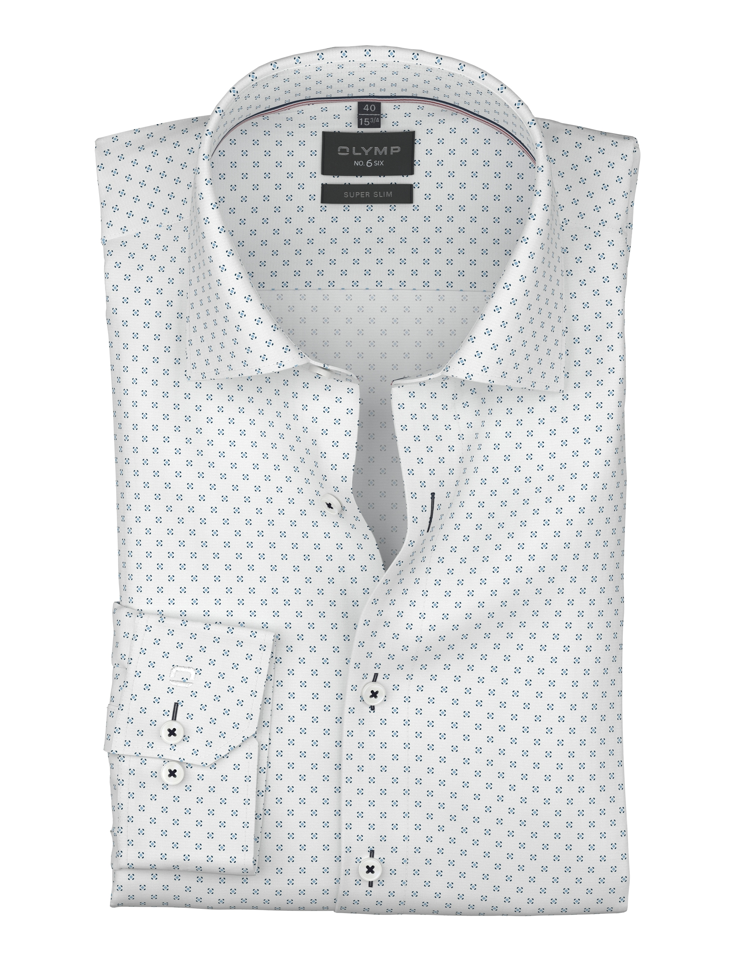OLYMP Langarmhemd »No. Six« Businesshemd, super slim, Kentkragen