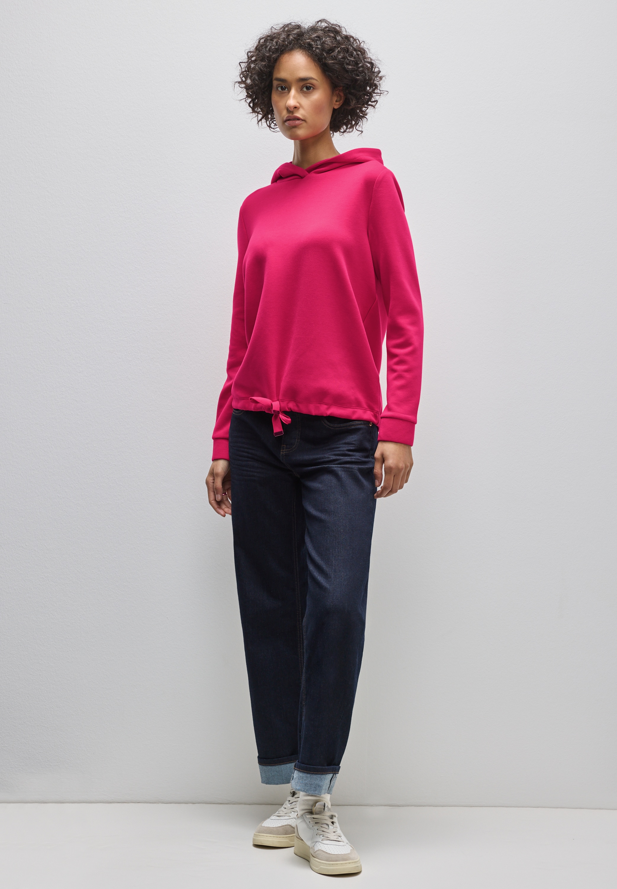 STREET ONE Hoodie mit elastischem Materialmix