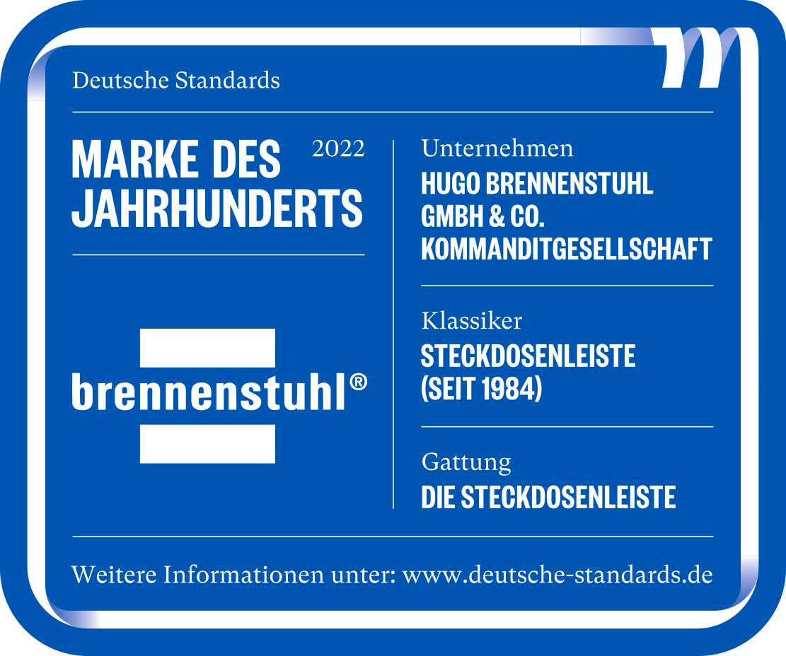 Brennenstuhl Steckdosenleiste »Primera-Line«, 8-fach, (Kabellänge 2 m), mit Schalter und 90° Anordnung der Steckdosen