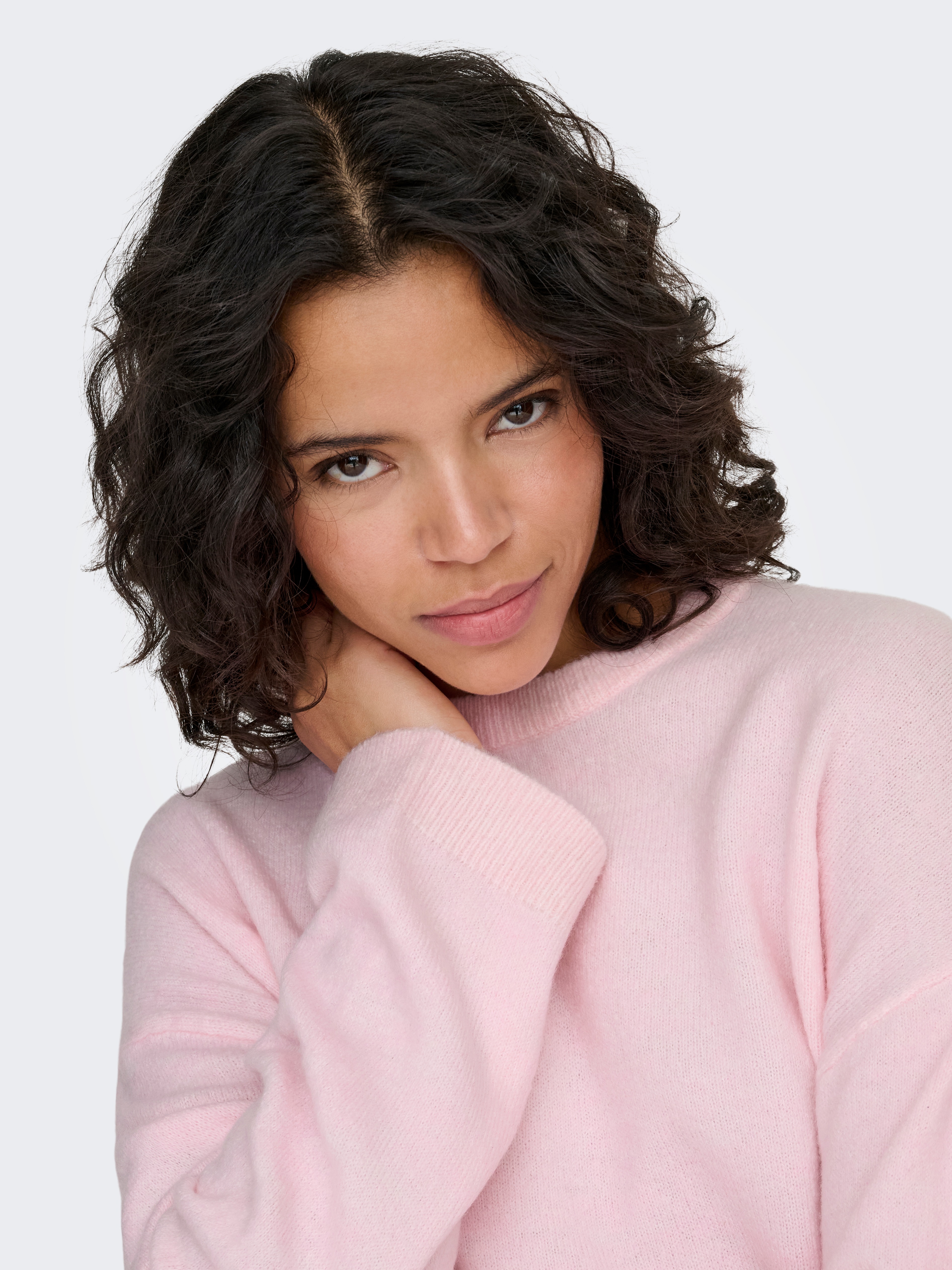 Thumbnail - ONLY Rundhalspullover "ONLSIMONI L/S O-NECK PULLOVER KNT NOOS" Materialmix, regular fit