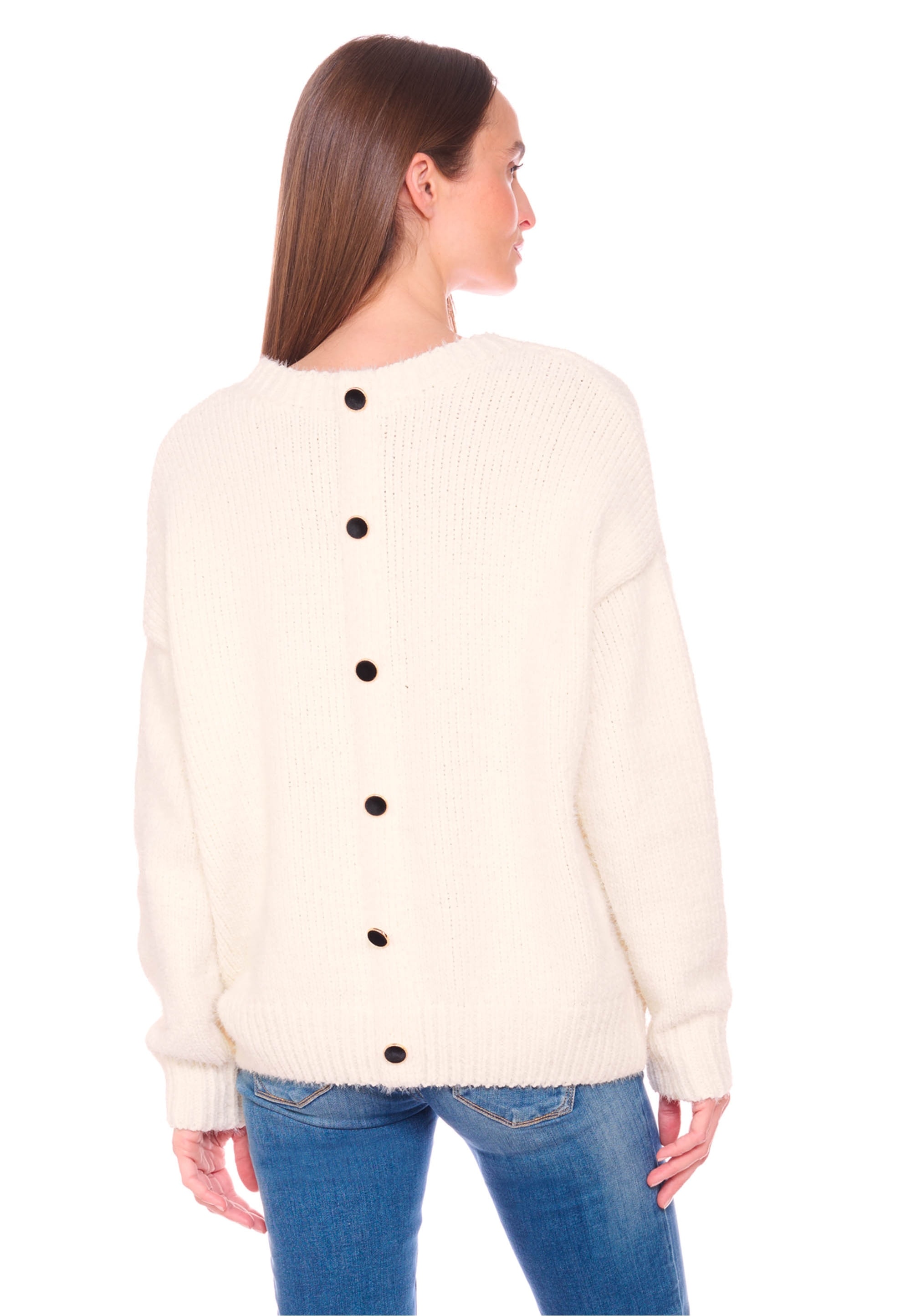 Le Temps Des Cerises Strickpullover »Daisy« mit modischen Knöpfen