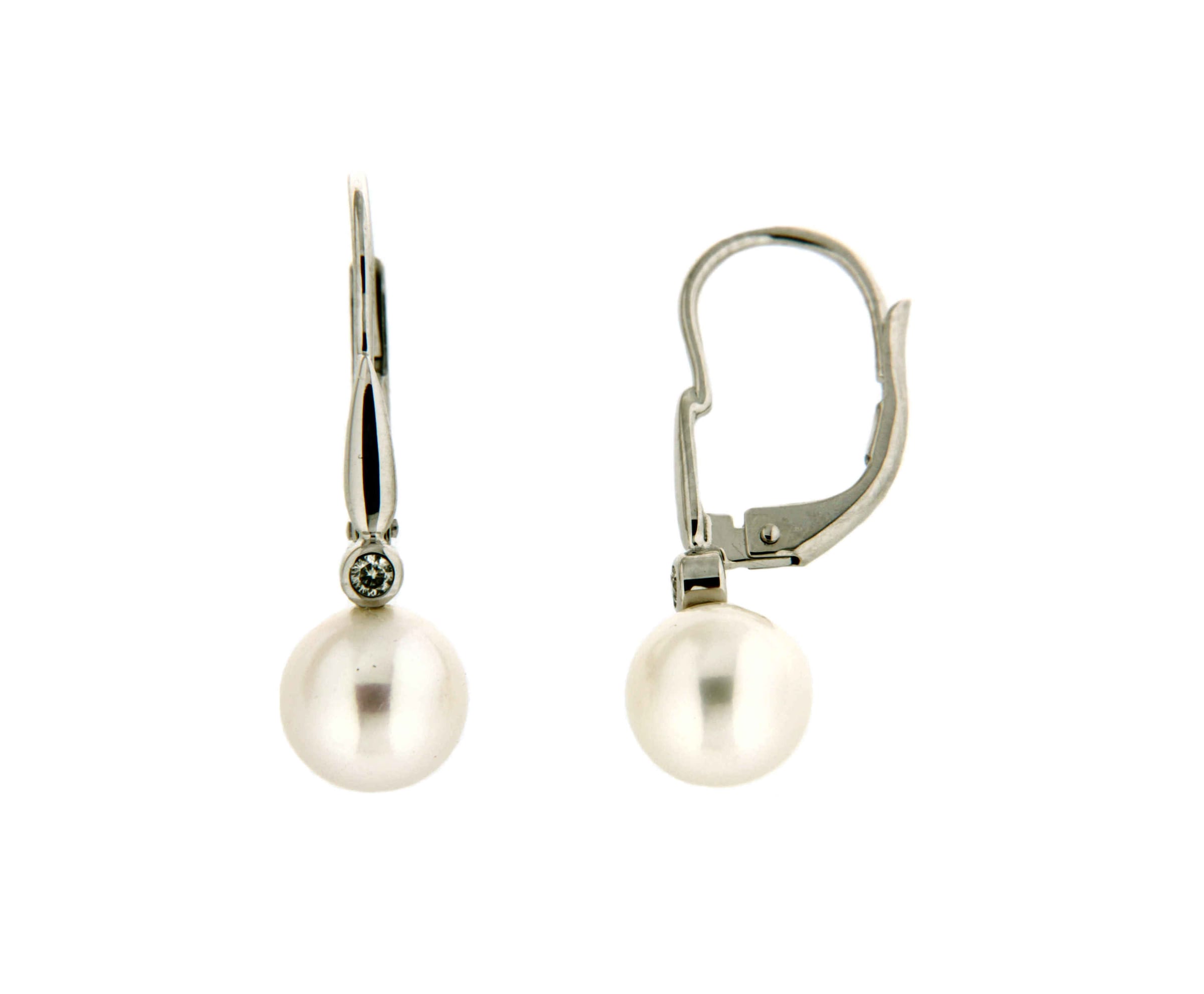 Orolino Paar Ohrhänger »585/- Weißgold Brillant und Zuchtperle« kaufen |  BAUR