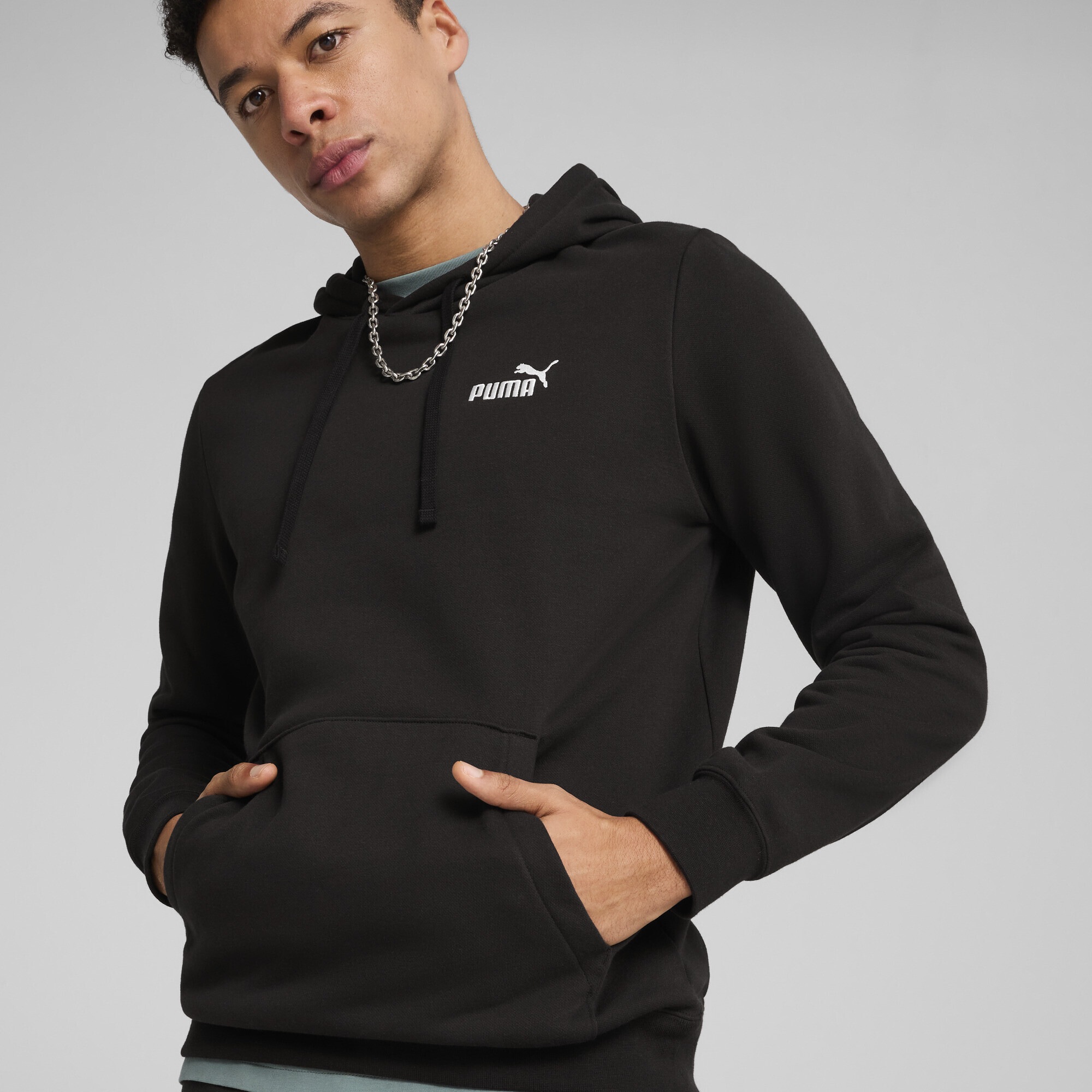 Puma Small No 1 Logo Hoodie Black S 6