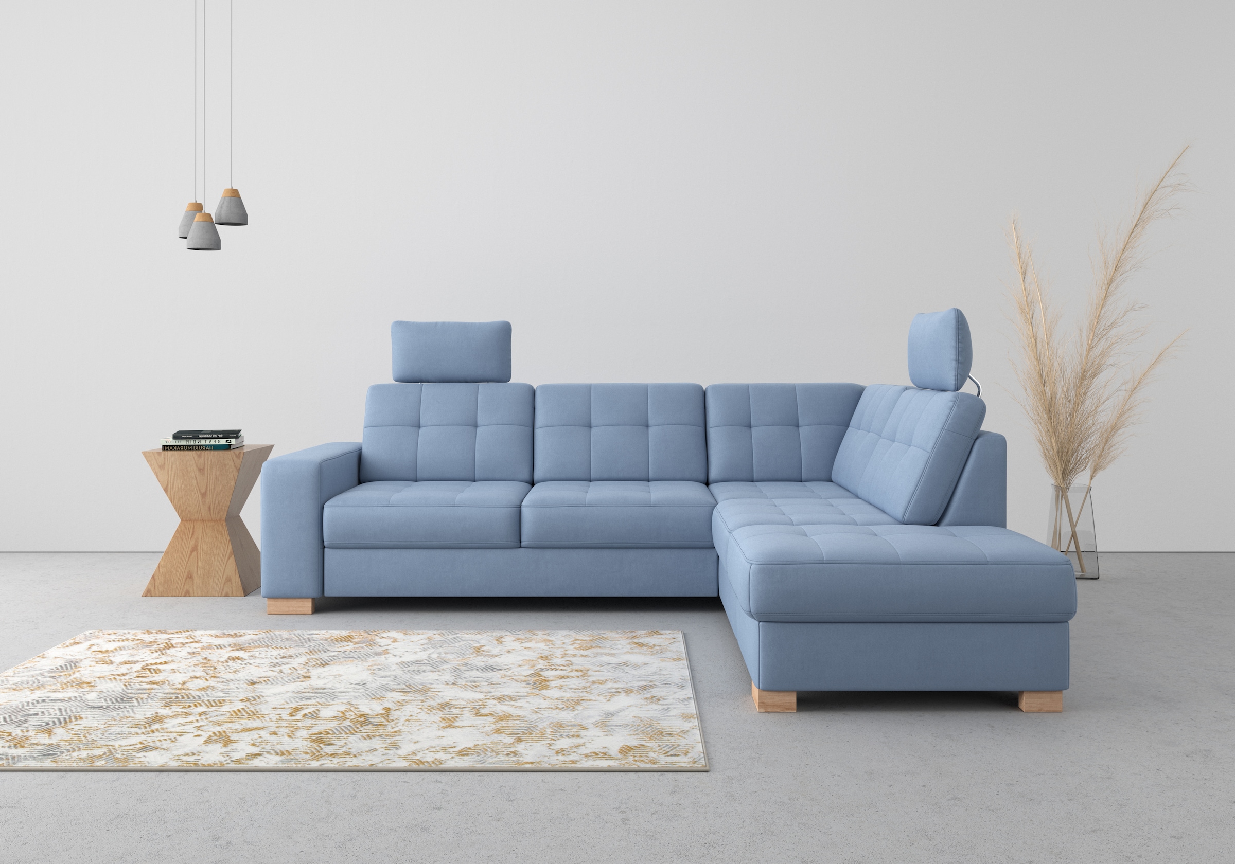 sit&more Ecksofa "Quincy L-Form" wahlweise mit Schlaffunktion und Bettkasten