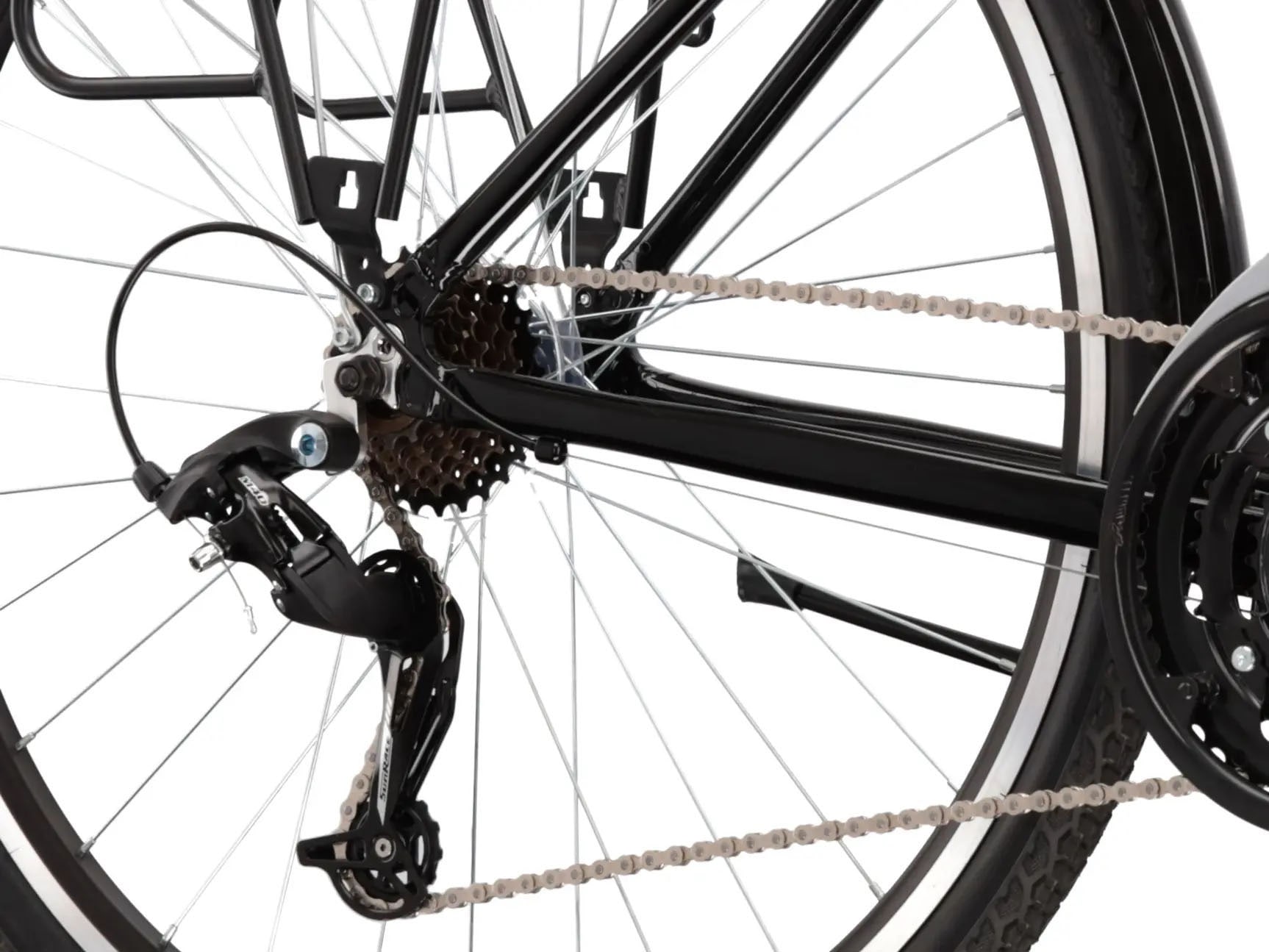 Kross Trekkingrad »Herren-Trekkingrad 28" Trans 1.0 Schwarz 21 Gänge« 21 Gang Shimano SUNRACE RDM41 Schaltwerk Kettenschaltung