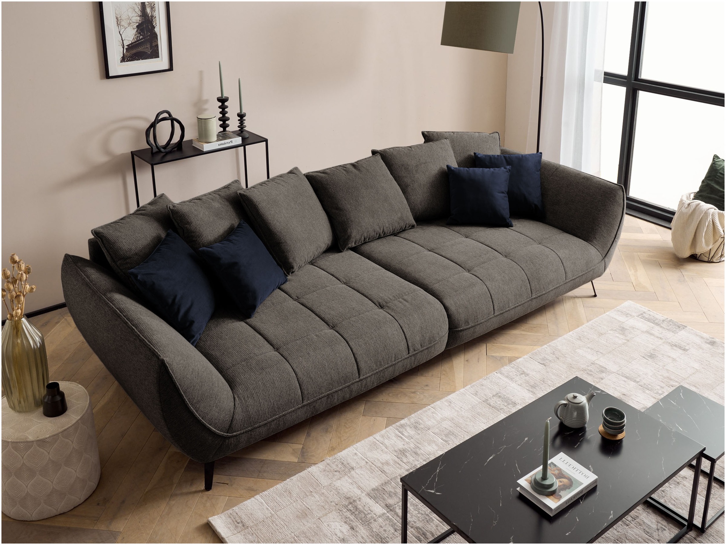 exxpo - sofa fashion Big-Sofa "Triton", (2 St.), inkl.10-teiliges Kissenset günstig online kaufen