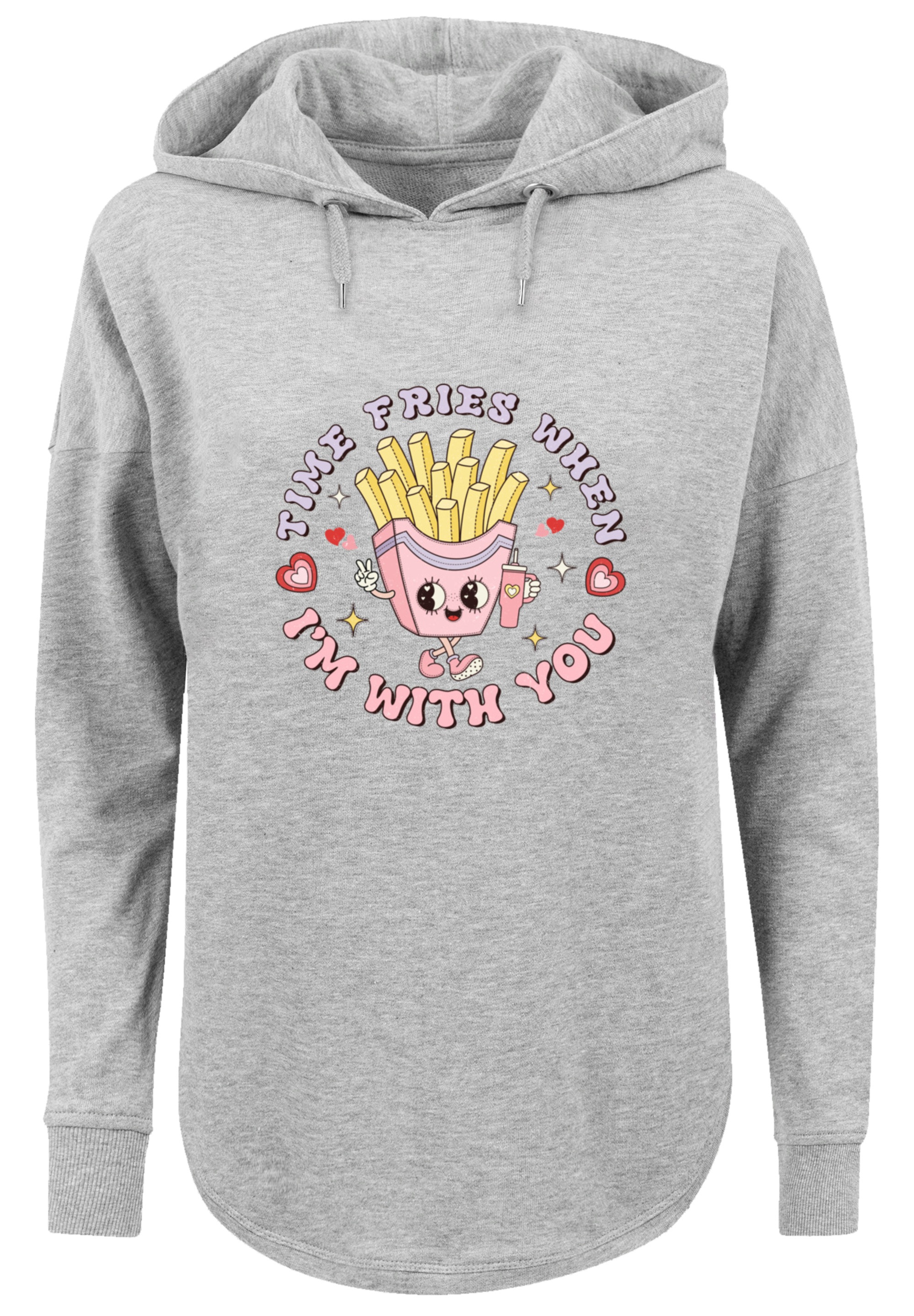 F4NT4STIC Kapuzenpullover »Time Fries when I am with you Valentinstag«, Premium Qualität