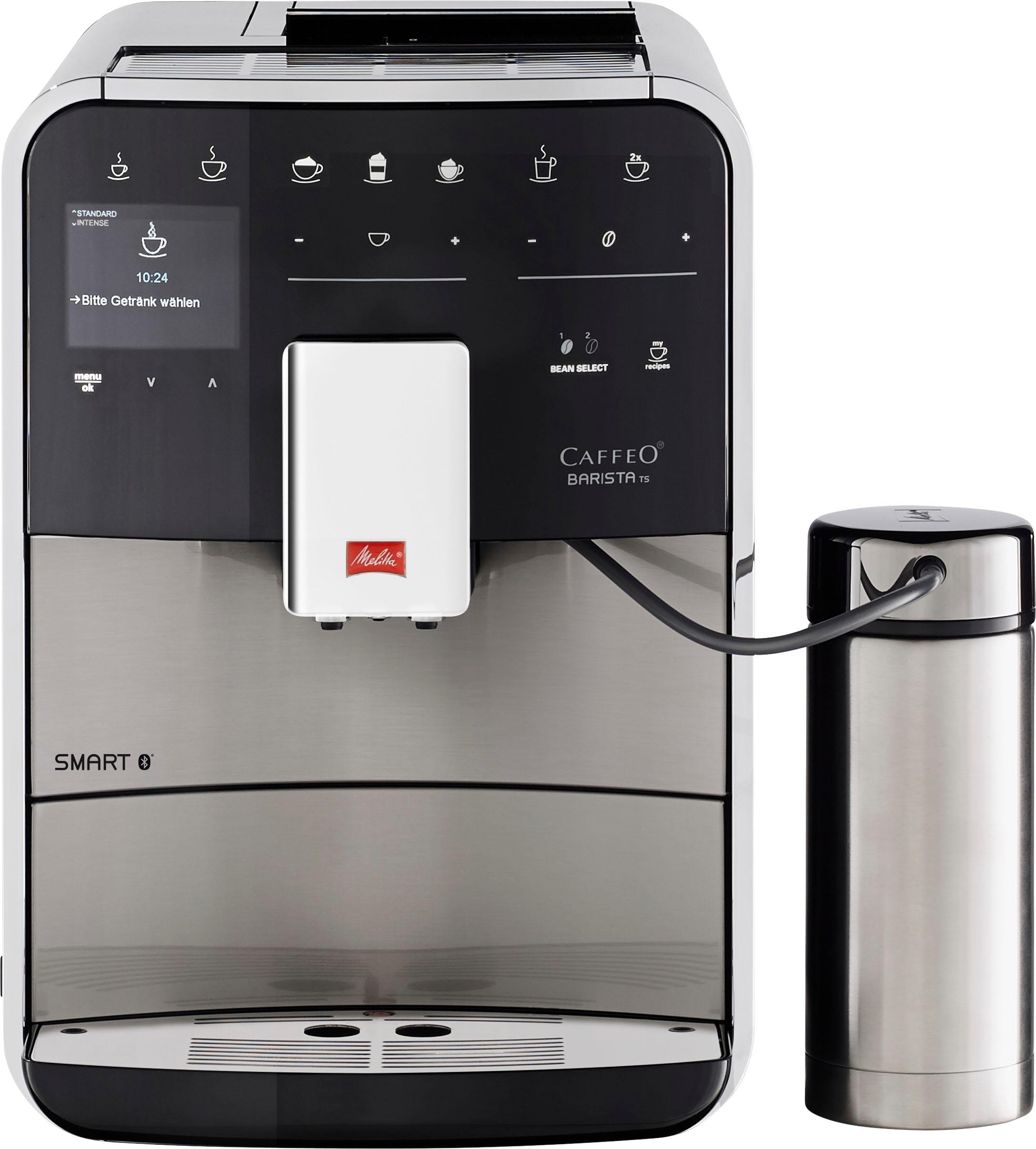 Melitta Kaffeevollautomat »Barista TS Smart® F 86/0-100, Edelstahl«, Hochwertige Front aus Edelstahl, 21 Kaffeerezepte & 8 Benutzerprofile