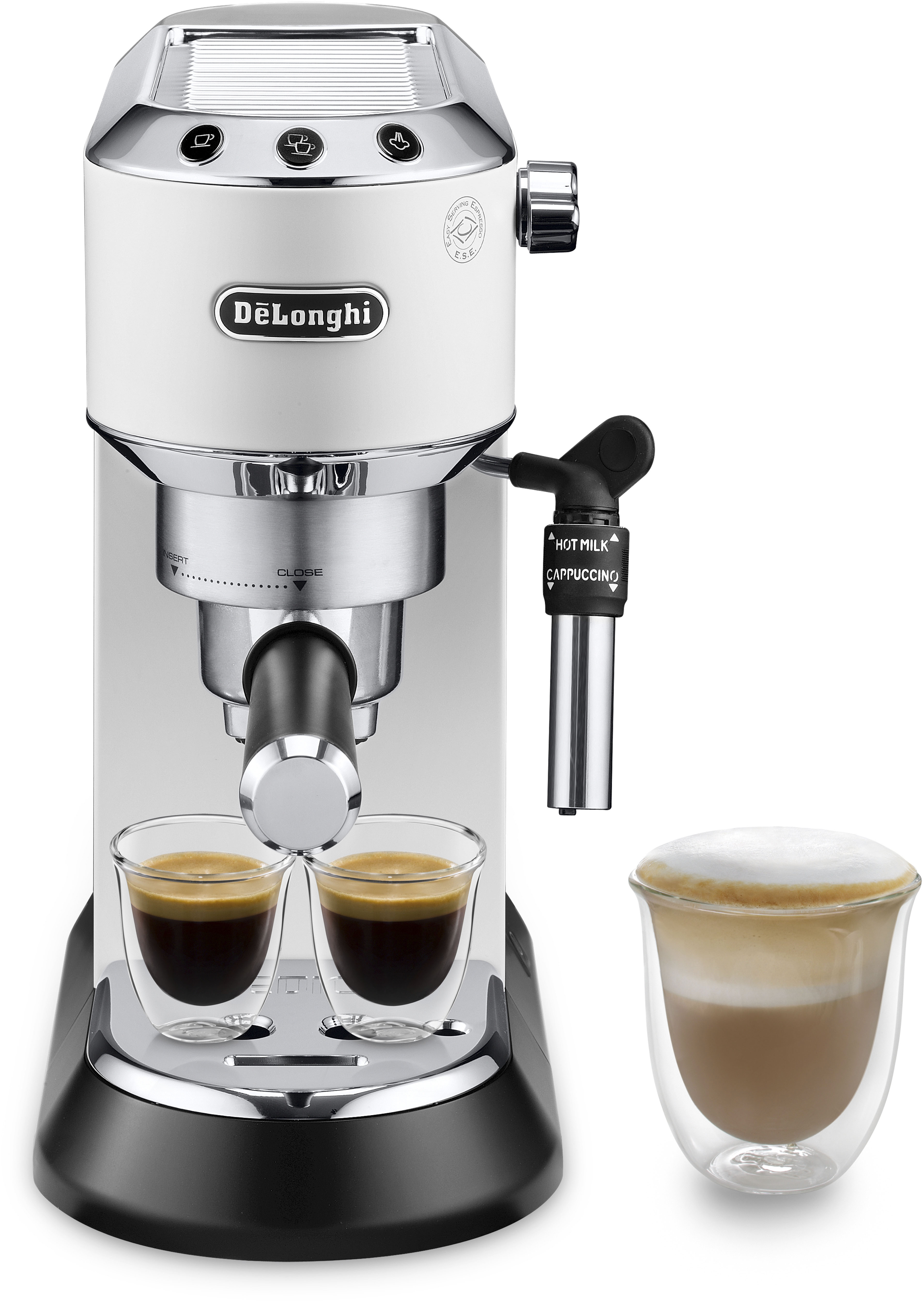 DeLonghi Espressomaschine "Dedica Style EC 685.B" Nur 15 cm breit, für E.S.E Pads geeignet, 1L, inkl. Milchschaumdüse