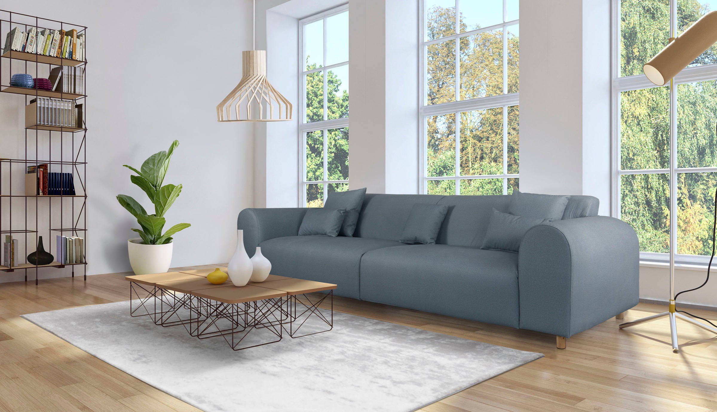 andas Big-Sofa »Svennis«, in 2 Bezugsqualitäten, B/T/H: 314/98/83 cm  bestellen | BAUR