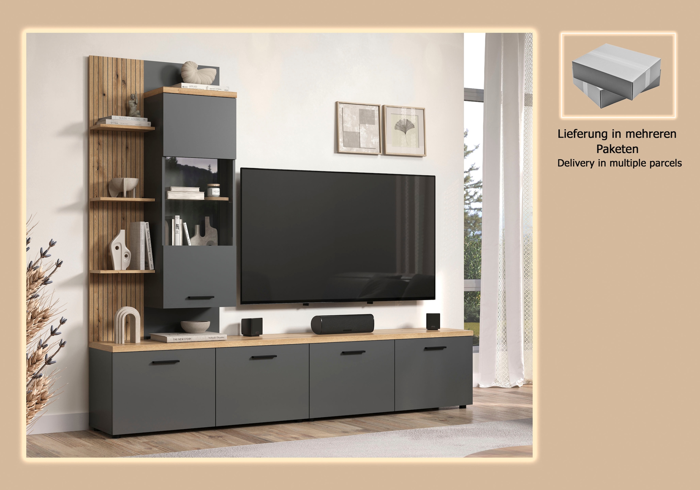 Home affaire Wohnwand »Bajo« 3 Stk. tlg.