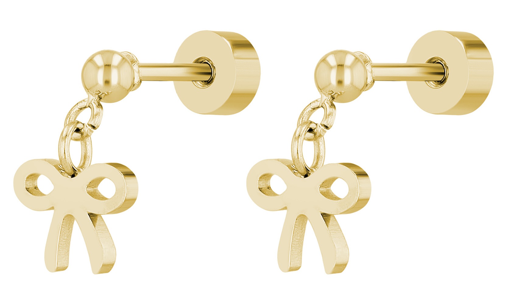 Paar Ohrhänger ADELIA´S "Damen Ohrringe – Ohrstecker aus Edelstahl", Damen, Gr. Damen, Edelstahl, gold, Ohrringe, Ideal als Geschenk – dezent und elegant 2