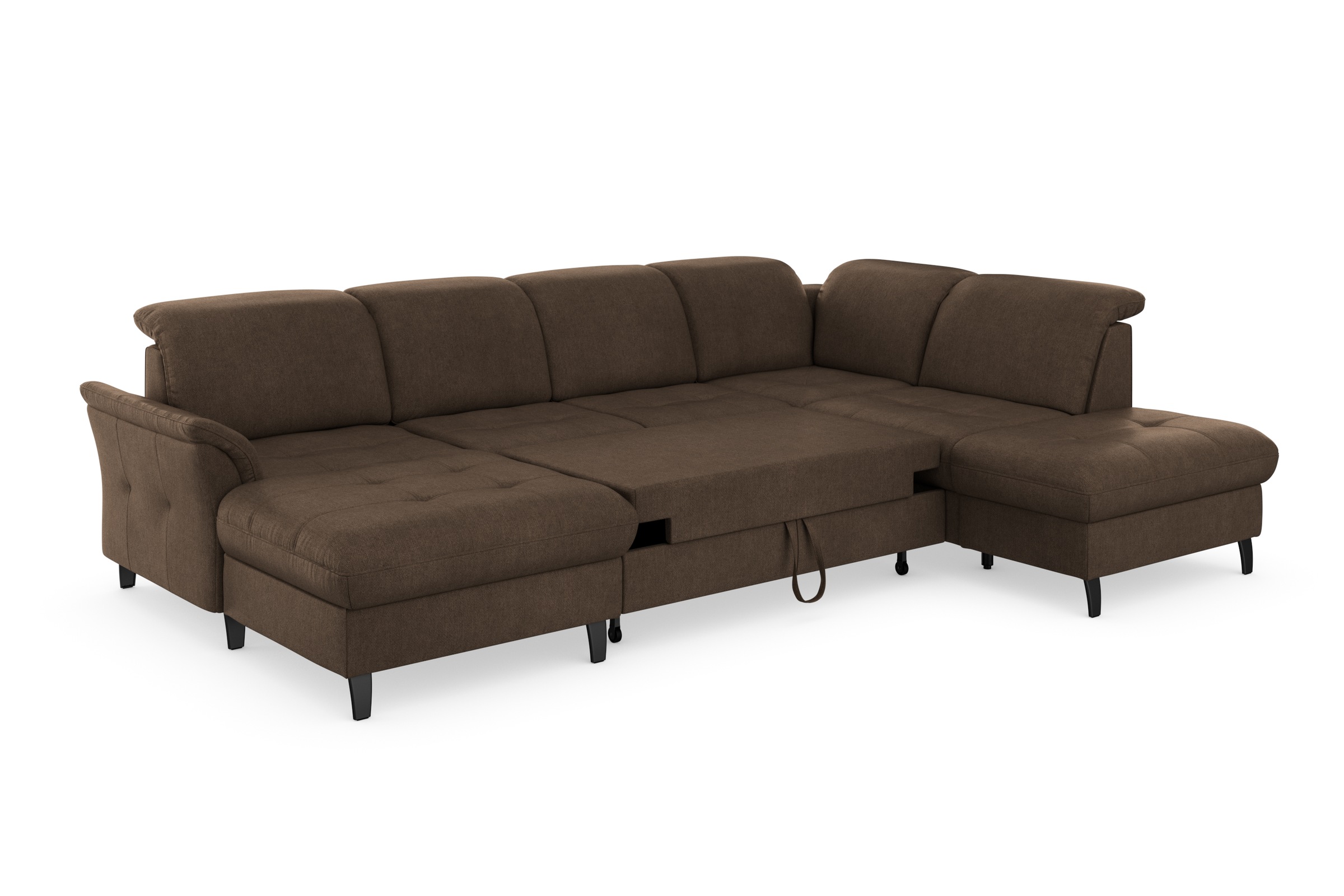 sit&more Wohnlandschaft »Maggiore U-Form«, wahlweise mit Kopfteilverstellung, Bettfunktion und Stauraum