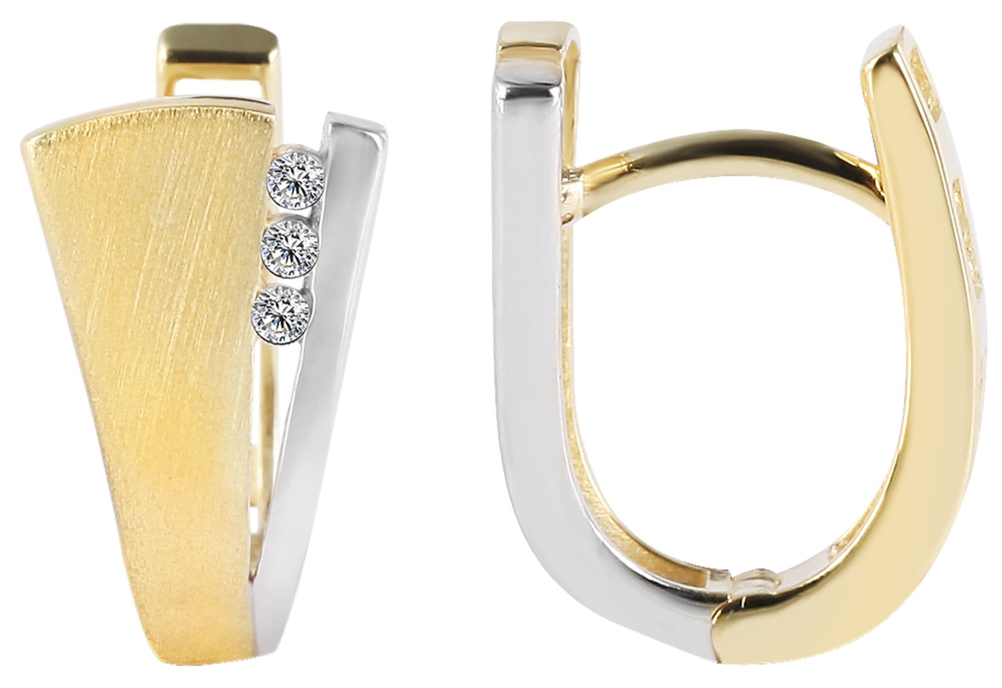 Adelia´s Paar Ohrhänger "Ohrringe – Ohrstecker aus 333 Gold mit Zirkonia" Ein Geschenk, das Freude macht