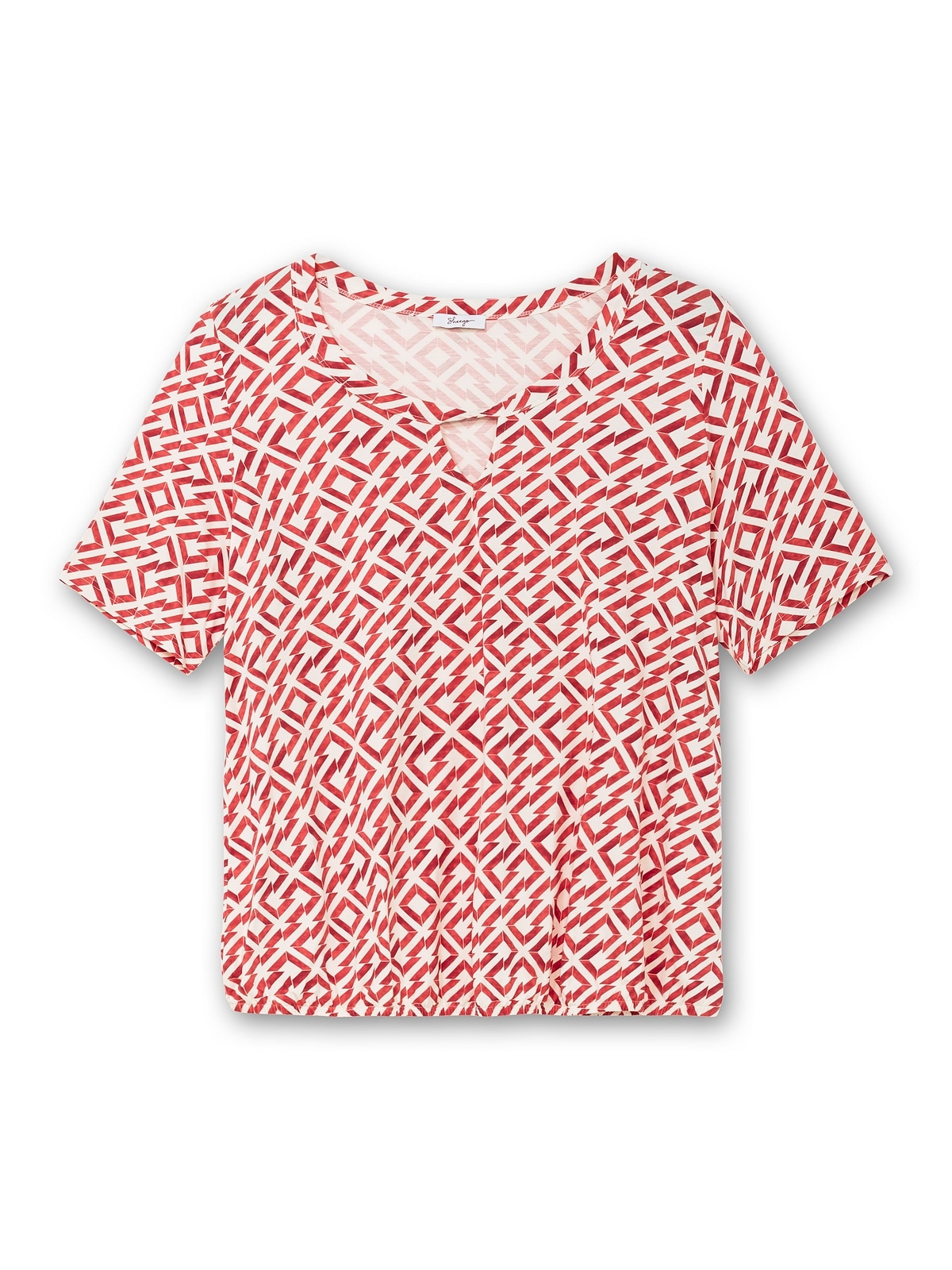 Sheego T-Shirt »Große Größen«, mit Alloverprint und Cut-out vorn