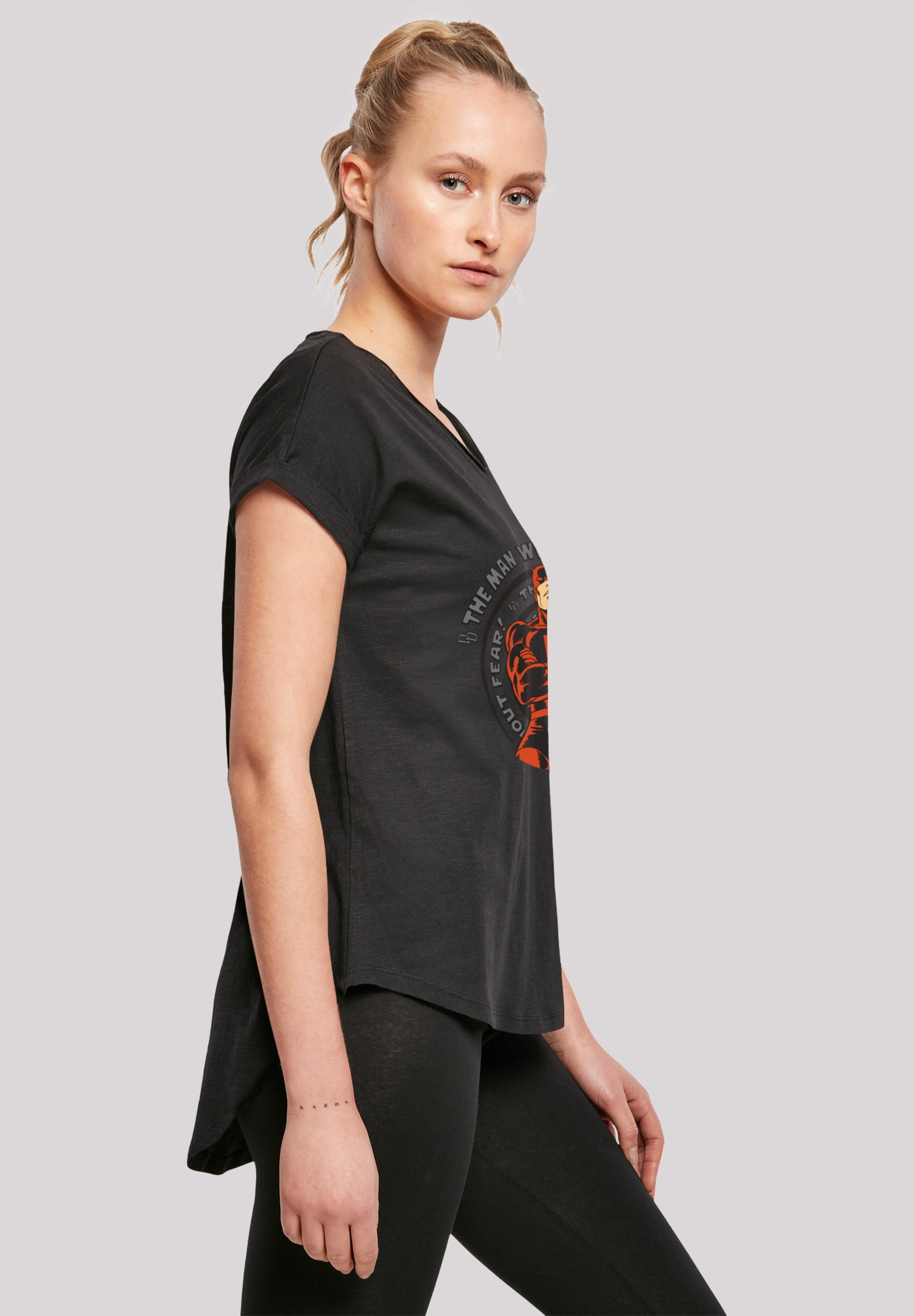 F4NT4STIC T-Shirt »Marvel Daredevil Spiral«, Damen,Premium Merch,Lang,Longshirt,Logo Print