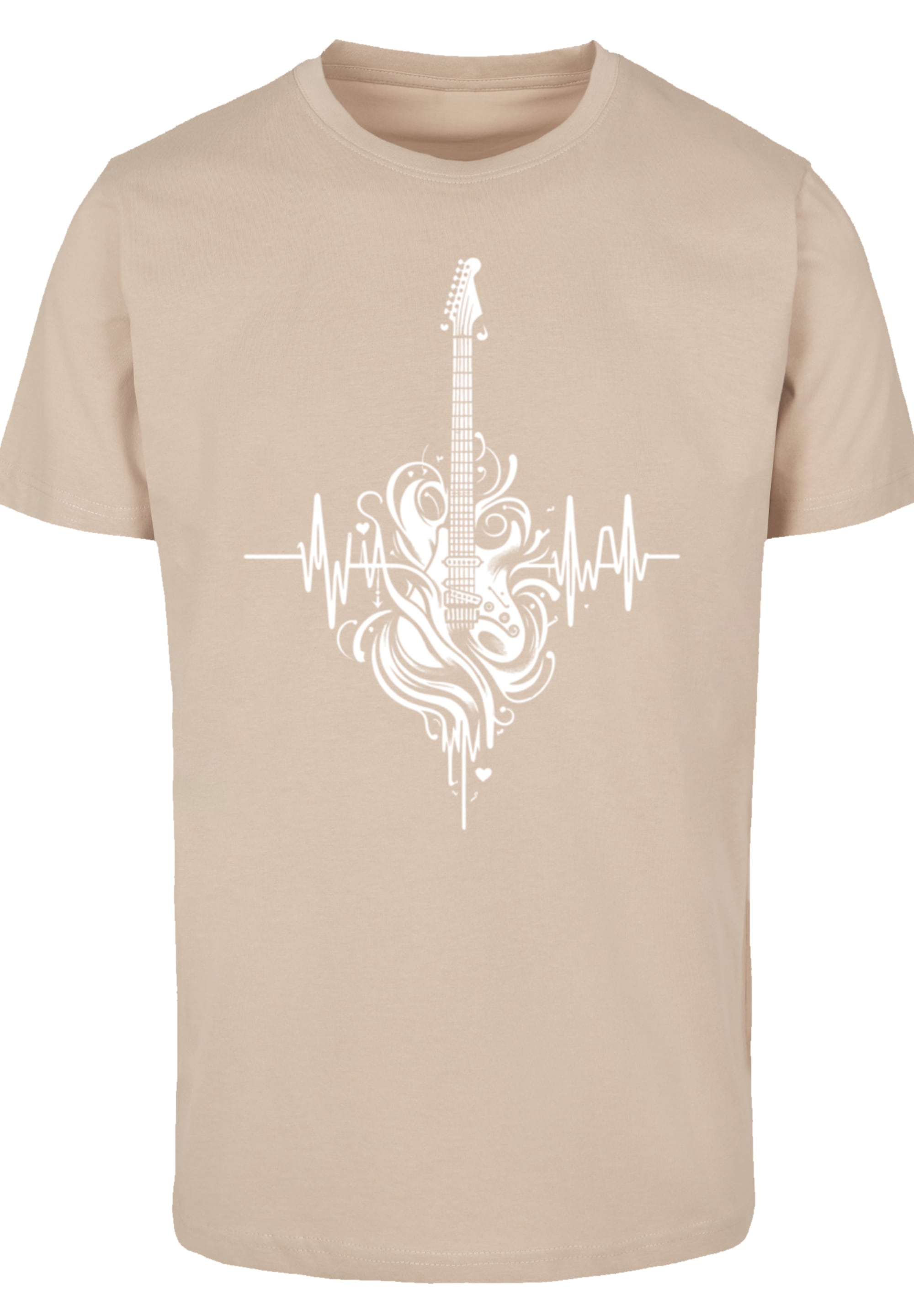 F4NT4STIC T-Shirt »Gitarre Herzschlag«, Premium Qualität