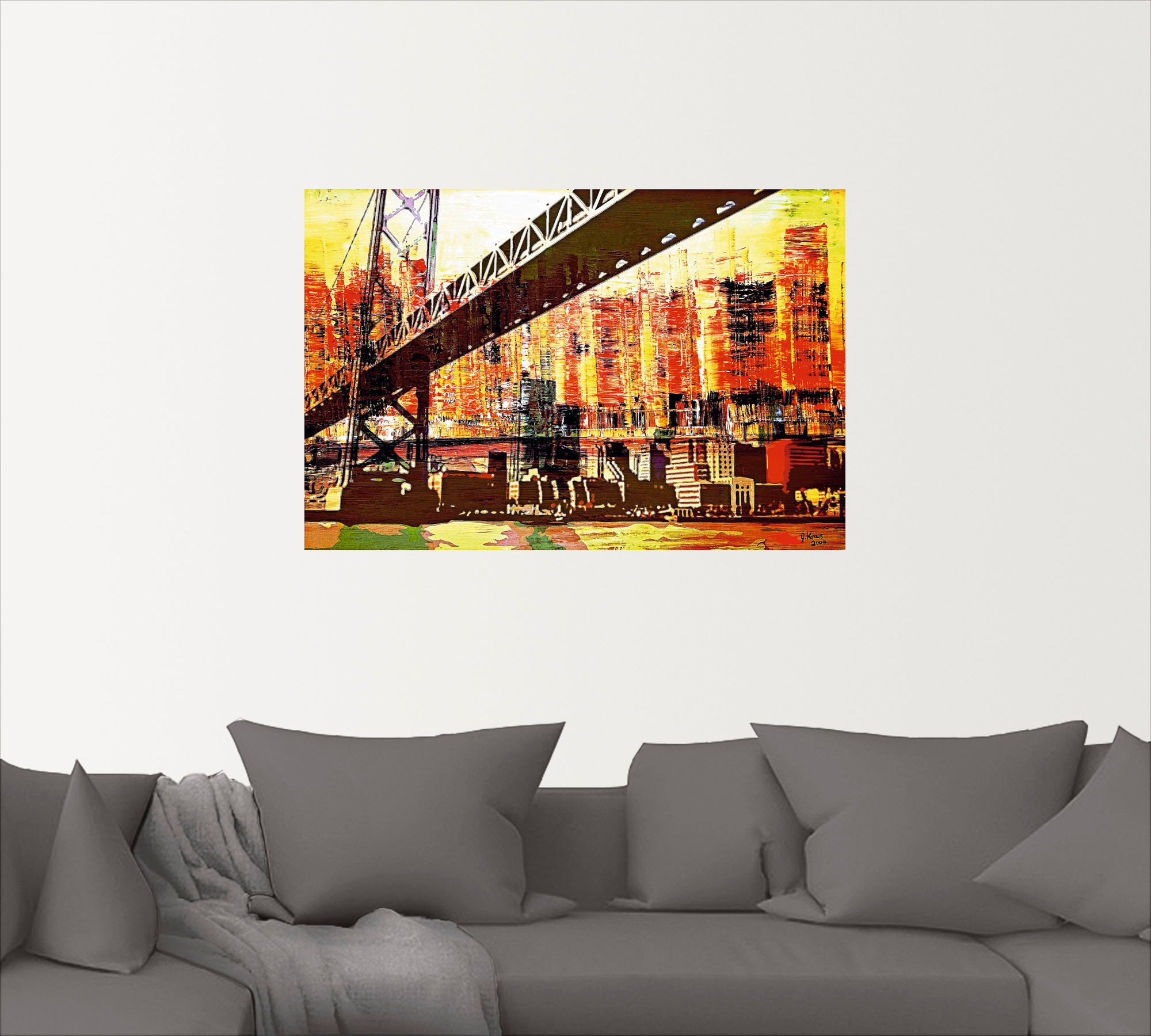 Artland Wandbild »San Francisco mit Oakland Bay Bridge«, Amerika, (1 St.), als Alubild, Leinwandbild, Wandaufkleber oder Poster in versch. Größen
