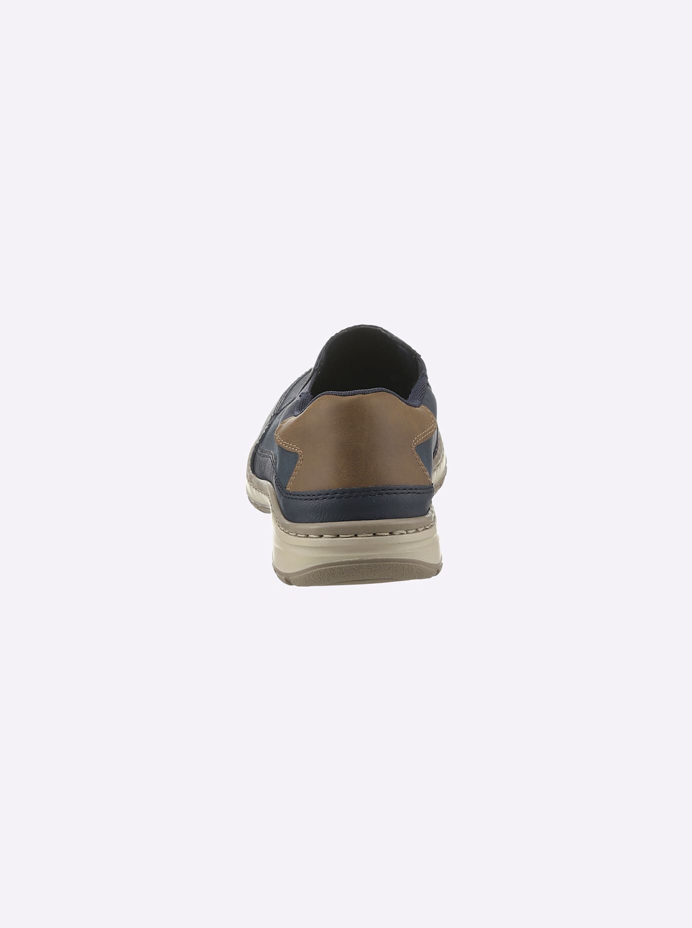 Slipper RIEKER, Herren, Gr. 45, blau (marine), Lederimitat, Schuhe Slipper 6