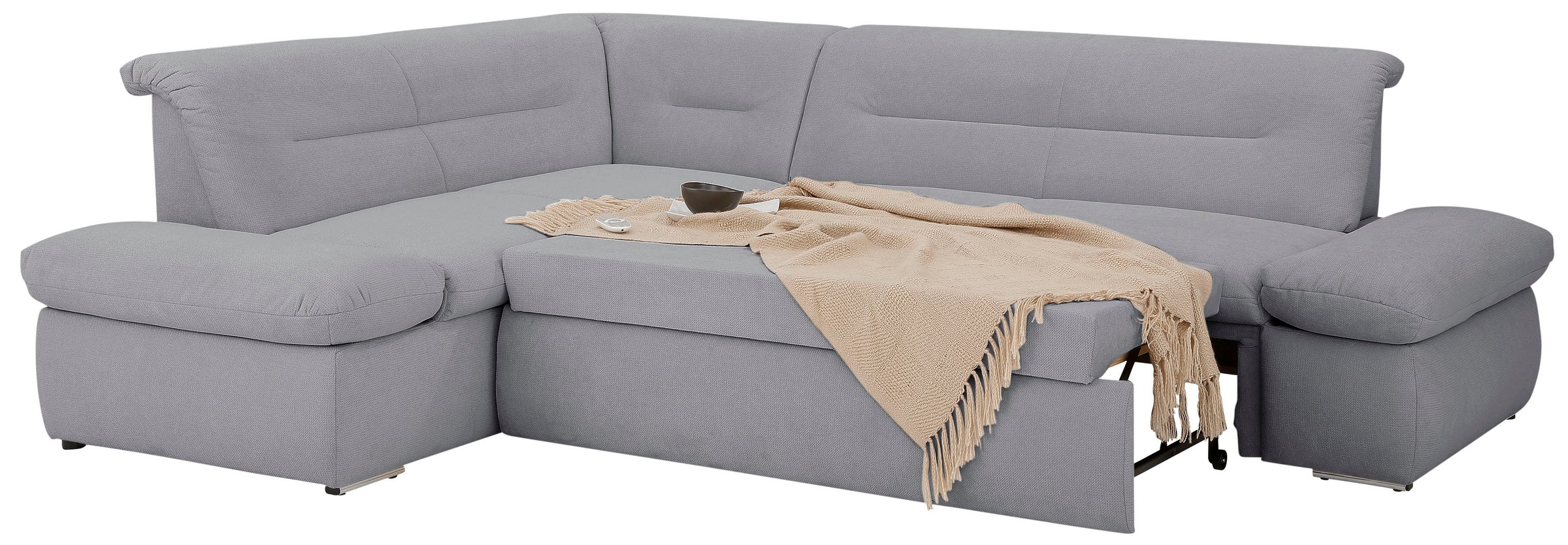 INOSIGN Ecksofa »Avesa L-Form«, Wahlweise mit Arm- und Bettfunktion, B/T/H: 275/211/80 cm