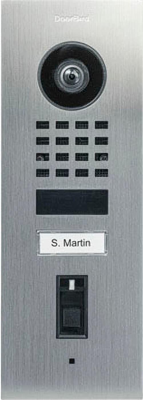 DOORBIRD Video-Türsprechanlage "D1101FV IP Video Türstation mit Fingerprint Edelstahl V2A", B:22,6cm H:8,5cm T:34,7cm, silber, Überwachungskameras