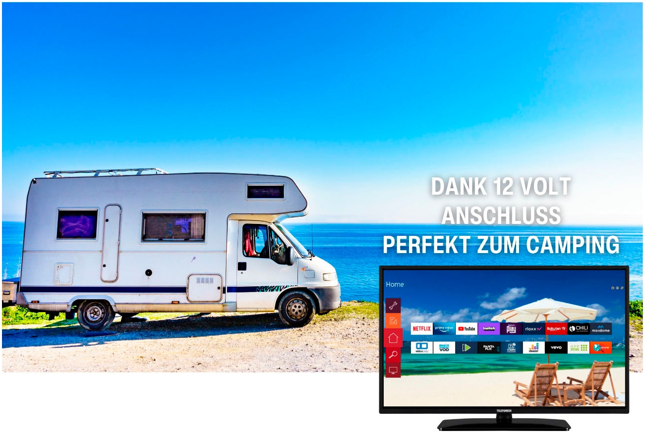 Telefunken LED-Fernseher »L24H554M1CWV« 60 cm/24 HD ready Smart-TV mit 12-Volt Anschluss