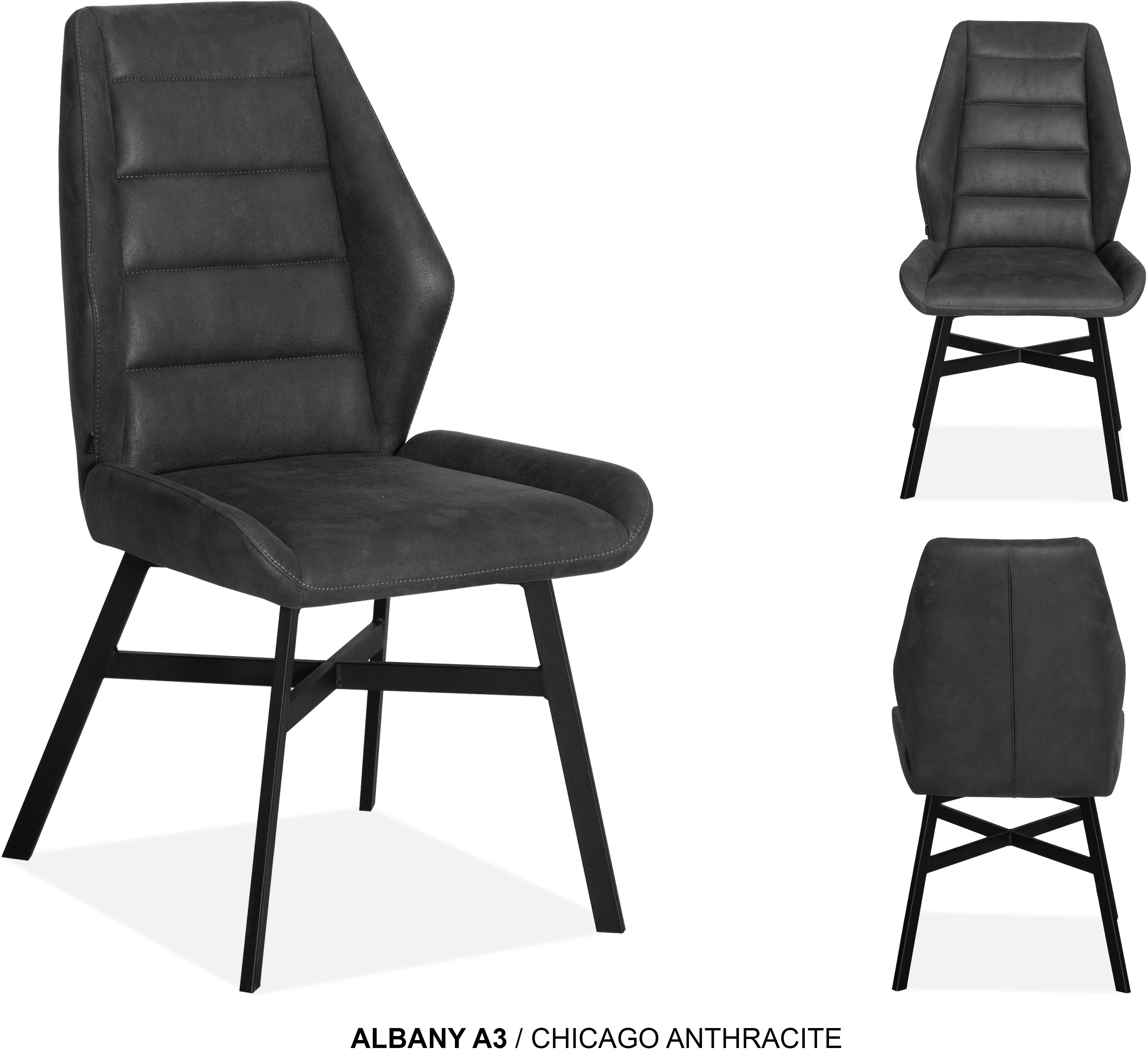 Thumbnail - OMG Design Esszimmerstuhl "Albany" (Set) 2 Stk. Stoff Esszimmerstuhl, pflegeleichter Bezug
