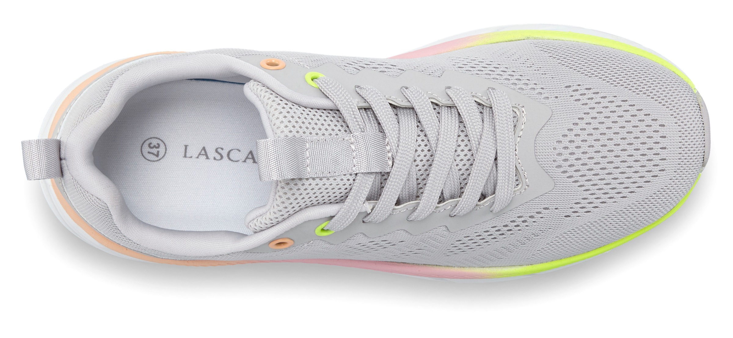LASCANA Sneaker »Textilschuh, Halbschuh,«, mit modischen Farbdetails VEGAN