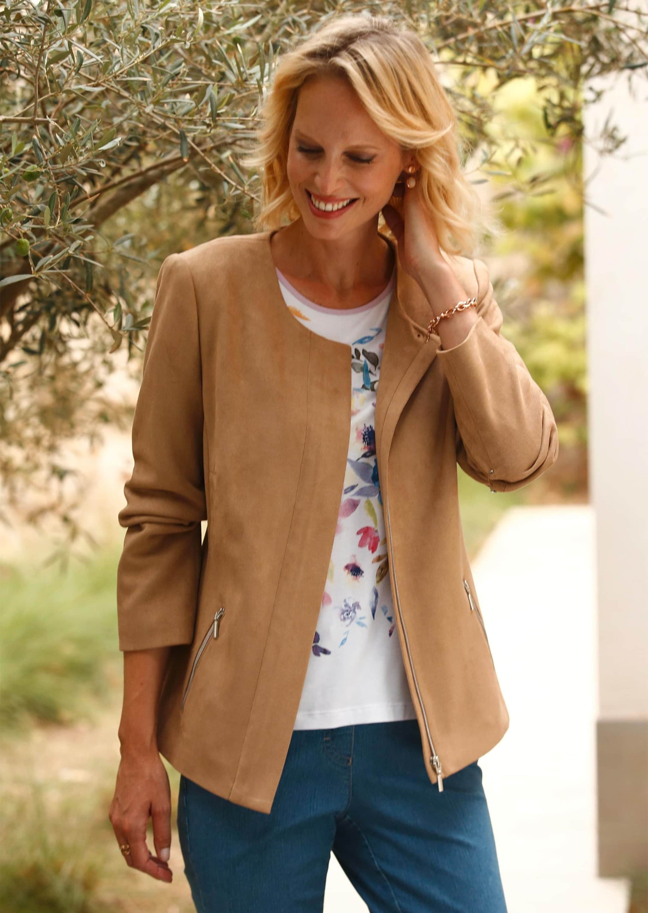 GOLDNER Kurzjacke »Ausdrucksstarke Lederimitatjacke mit supersoftem Griff«